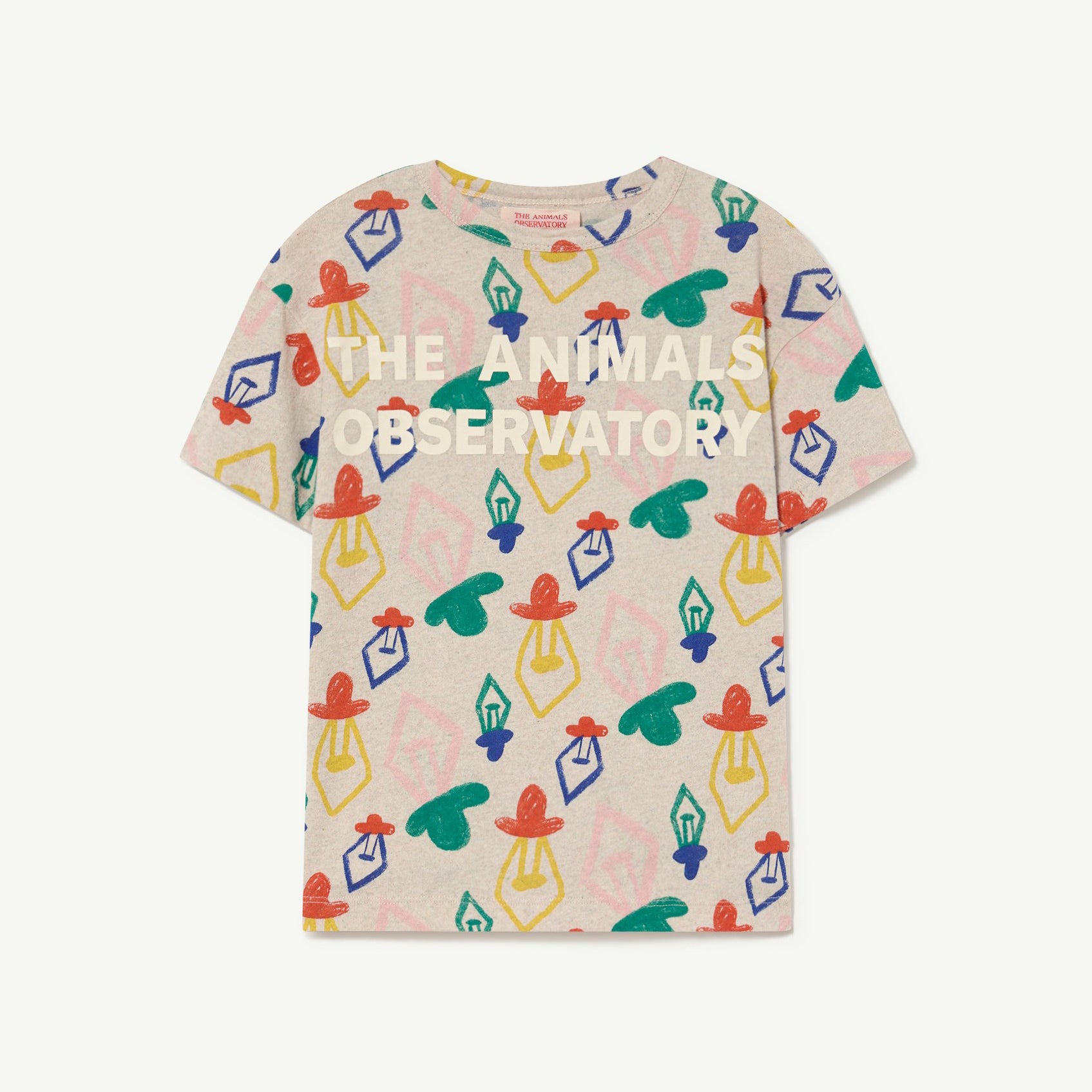 Boys & Girls Grey Printed Cotton T-Shirt