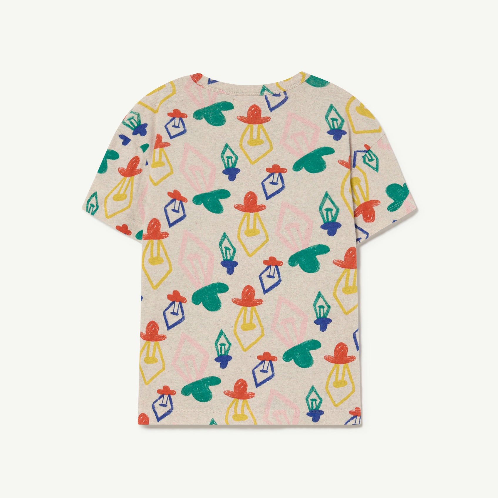 Boys & Girls Grey Printed Cotton T-Shirt