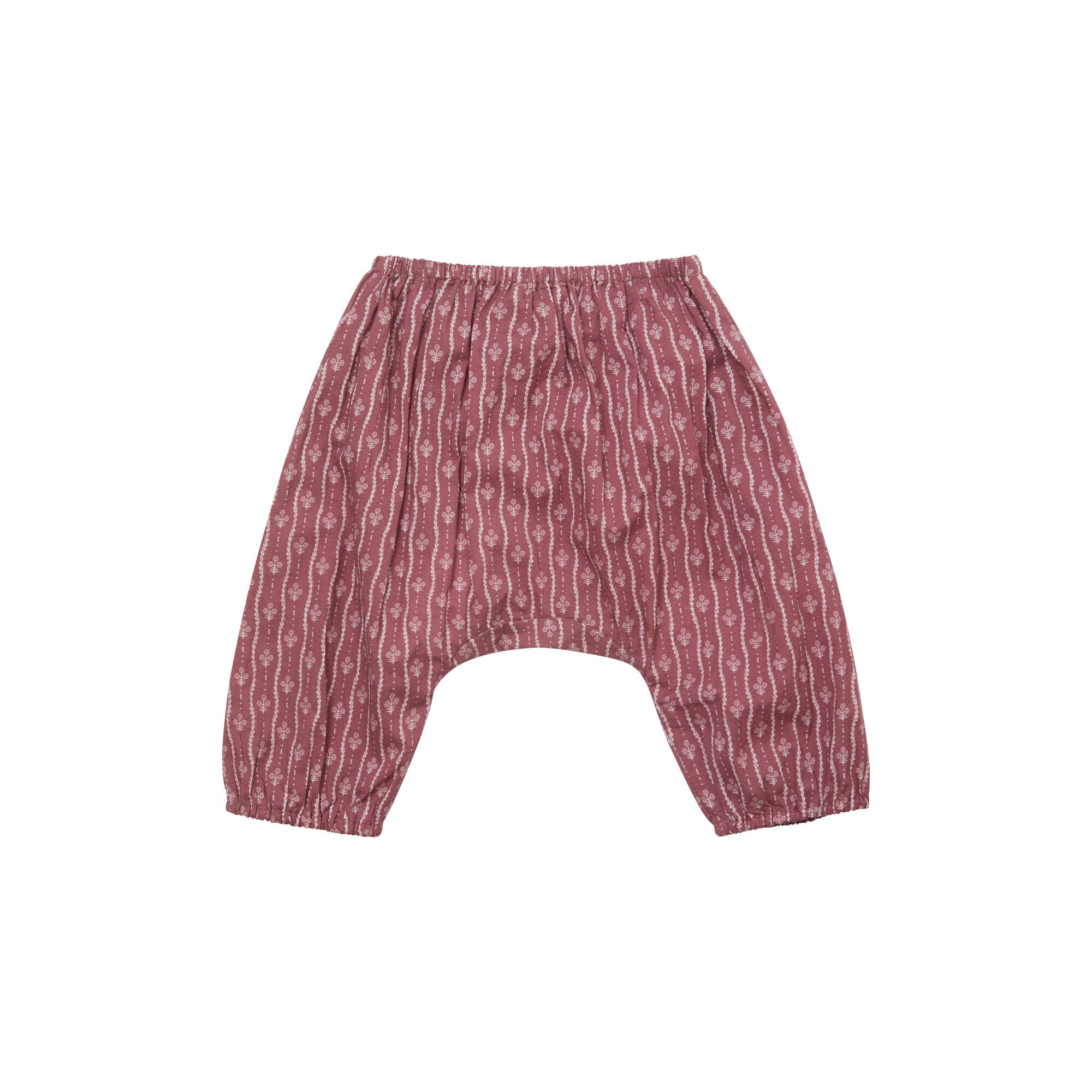 Baby Boys & Girls Pink Printed Cotton Trousers