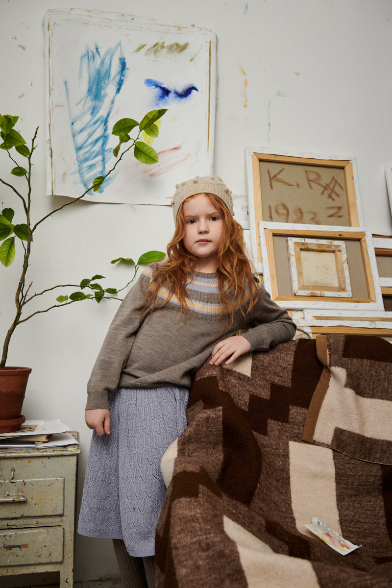 Girls Light Purple Wool Skirt