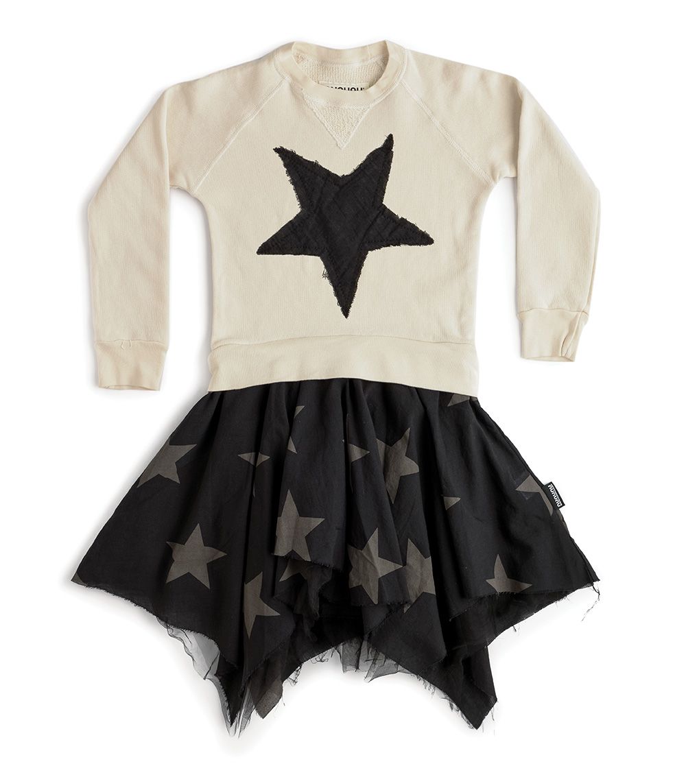 Girls Natural Falling Star Flowy Dress