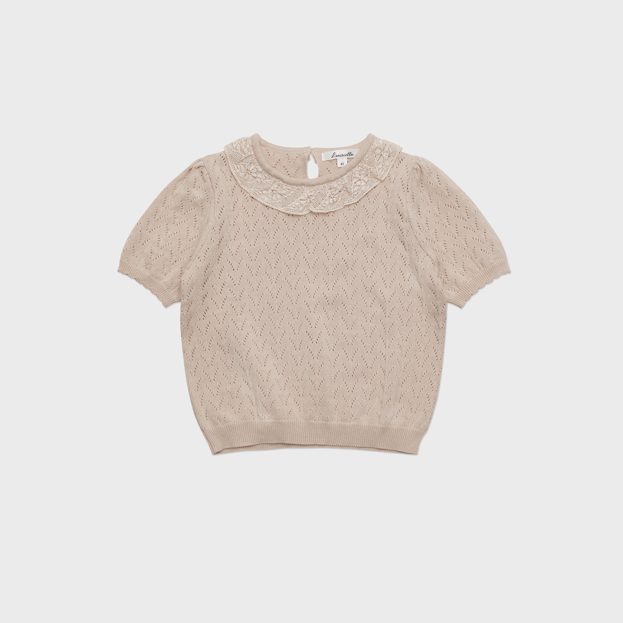 Girls Beige Pink Sweater