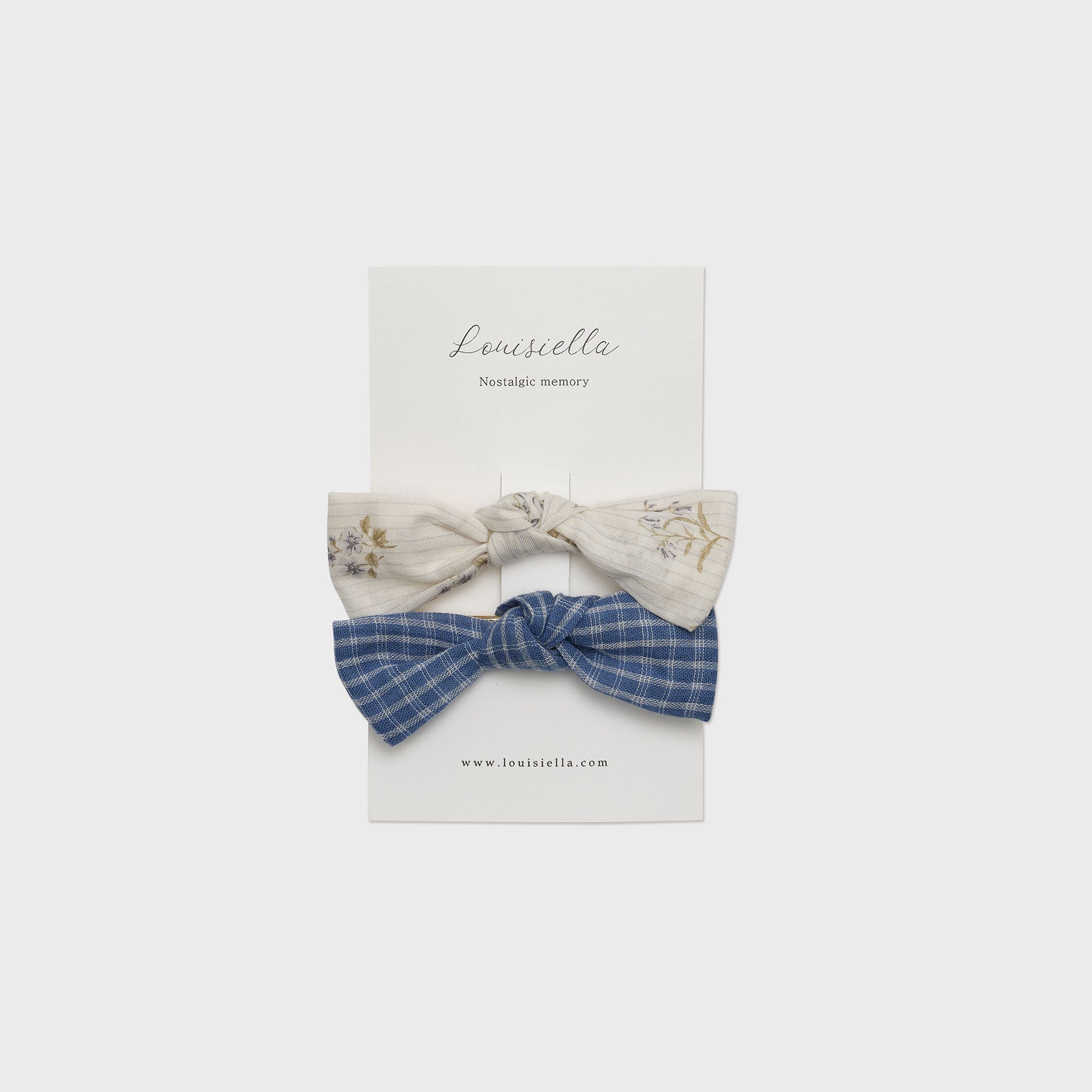 Girls Blue Check Hair Clip