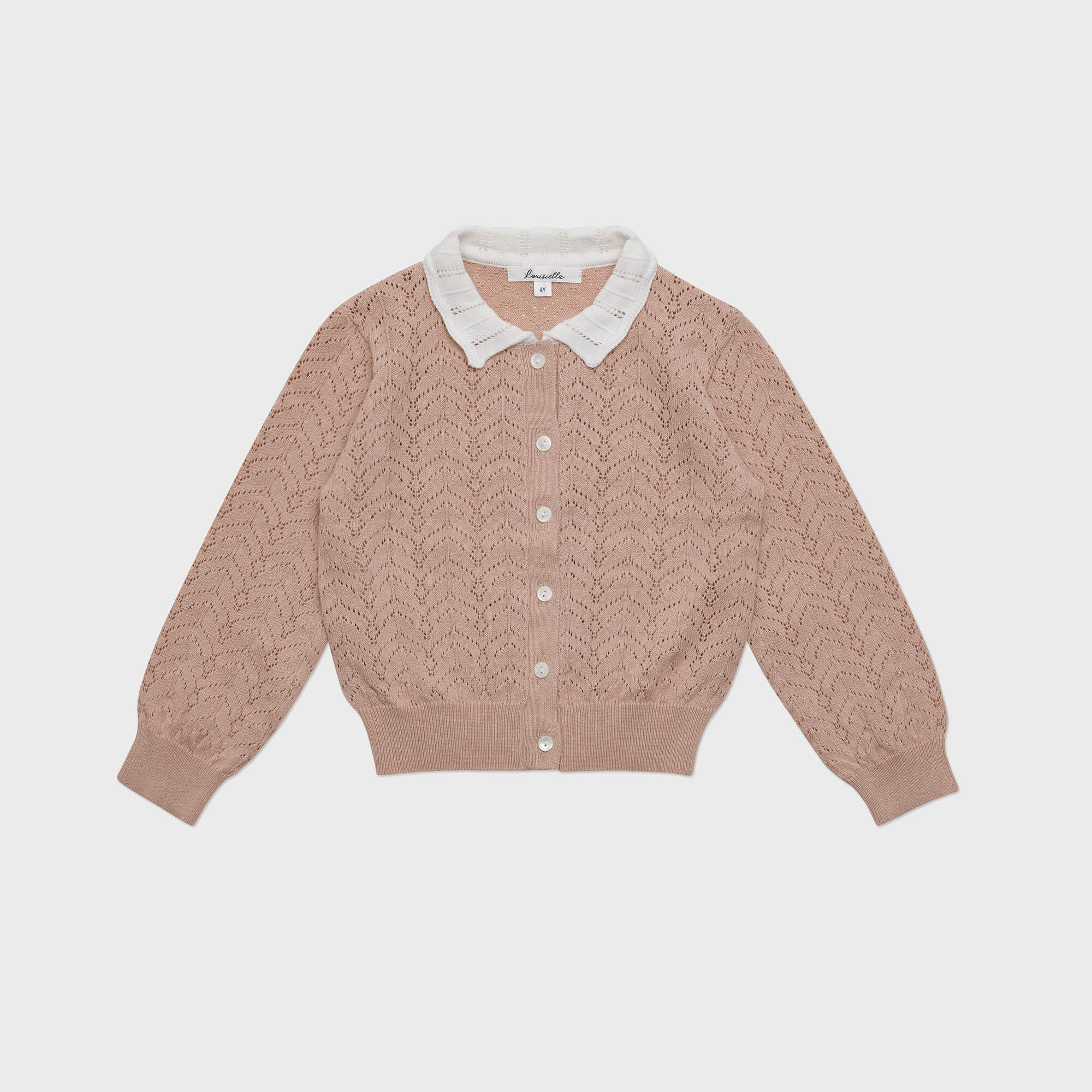 Girls Pink Knit Cardigan