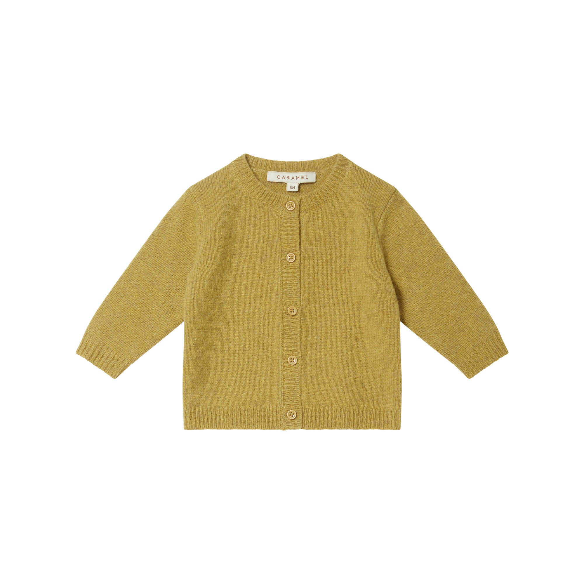 Girls Yellow Wool Cardigan