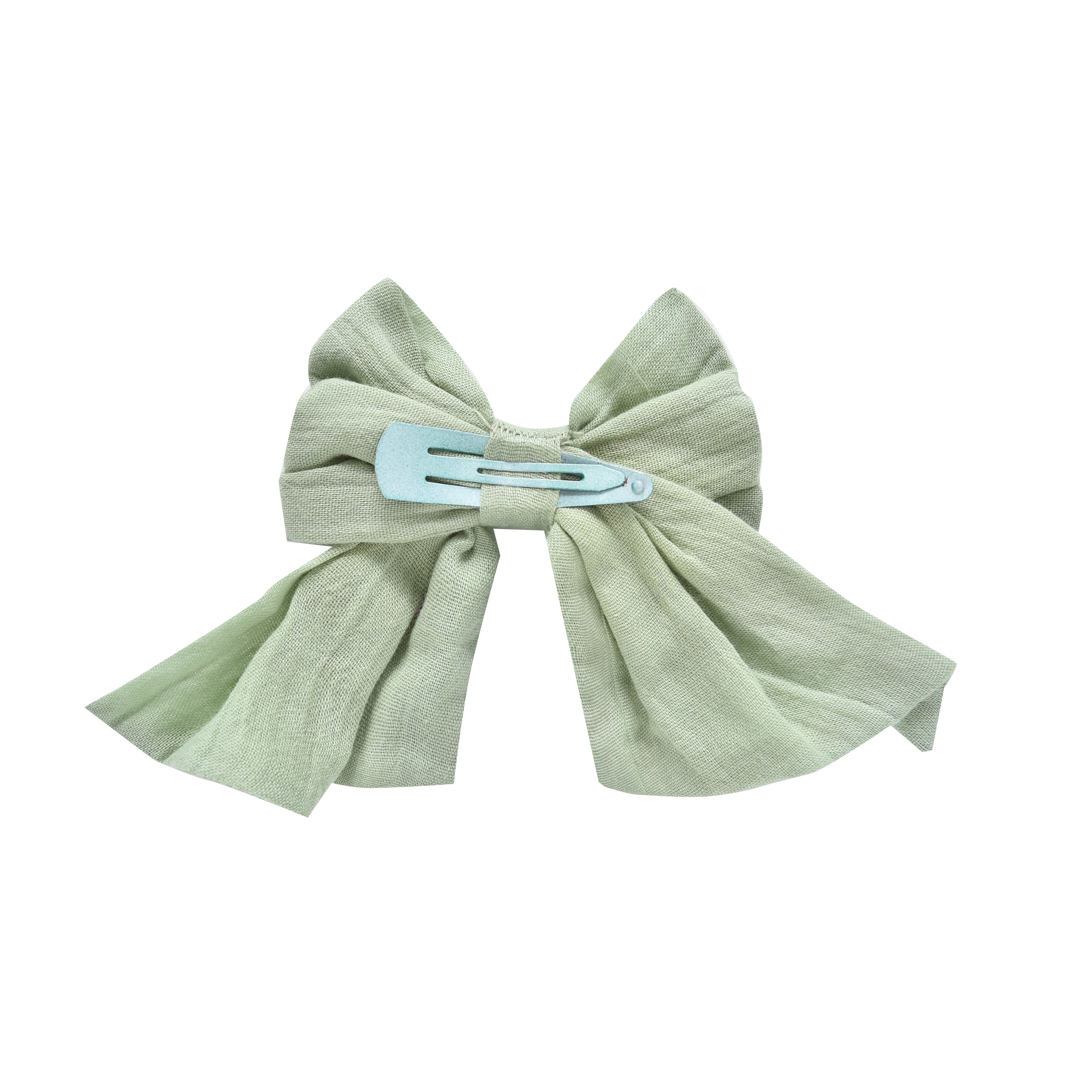 Girls Green Bow Tie Hair Slide