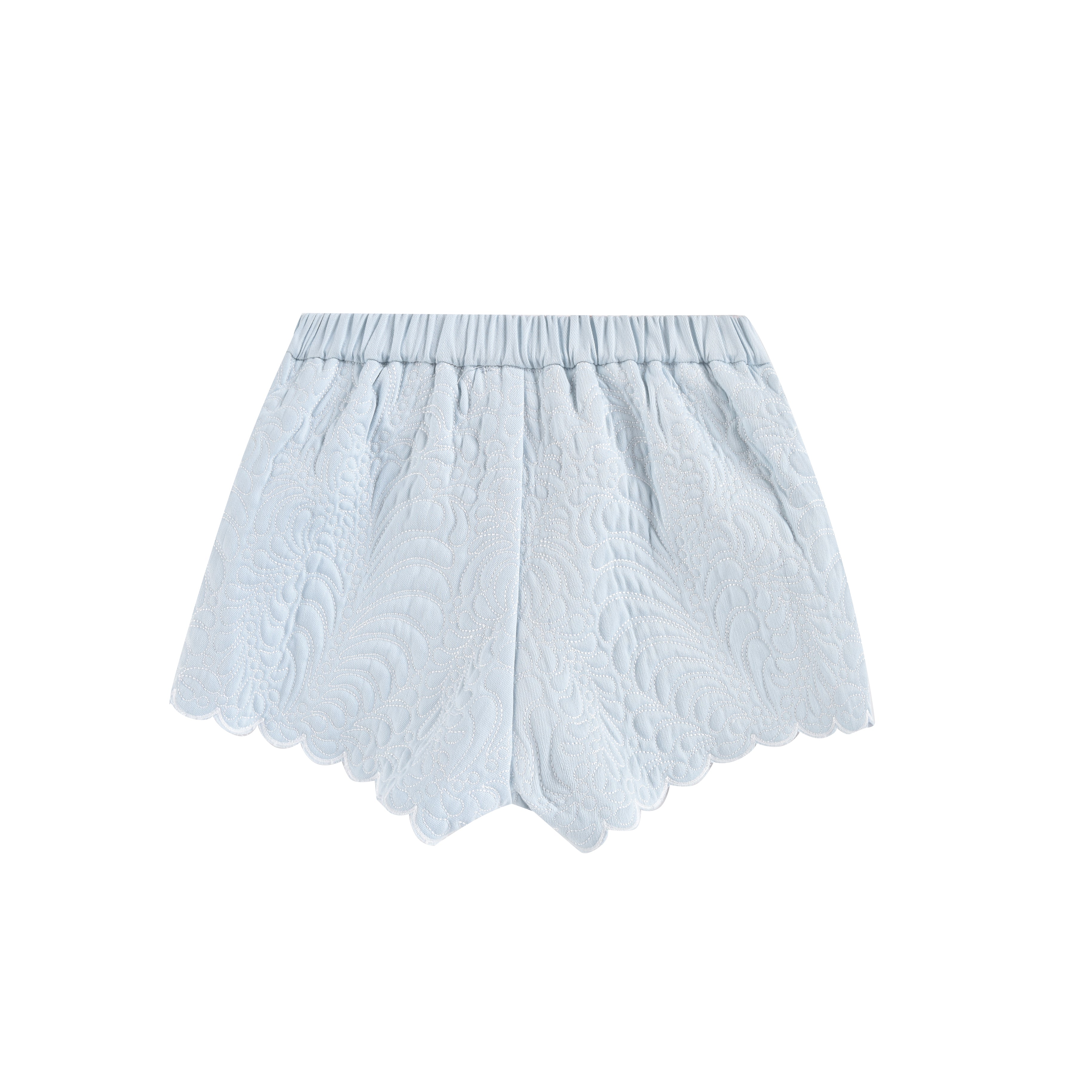 Girls Blue Cotton Shorts
