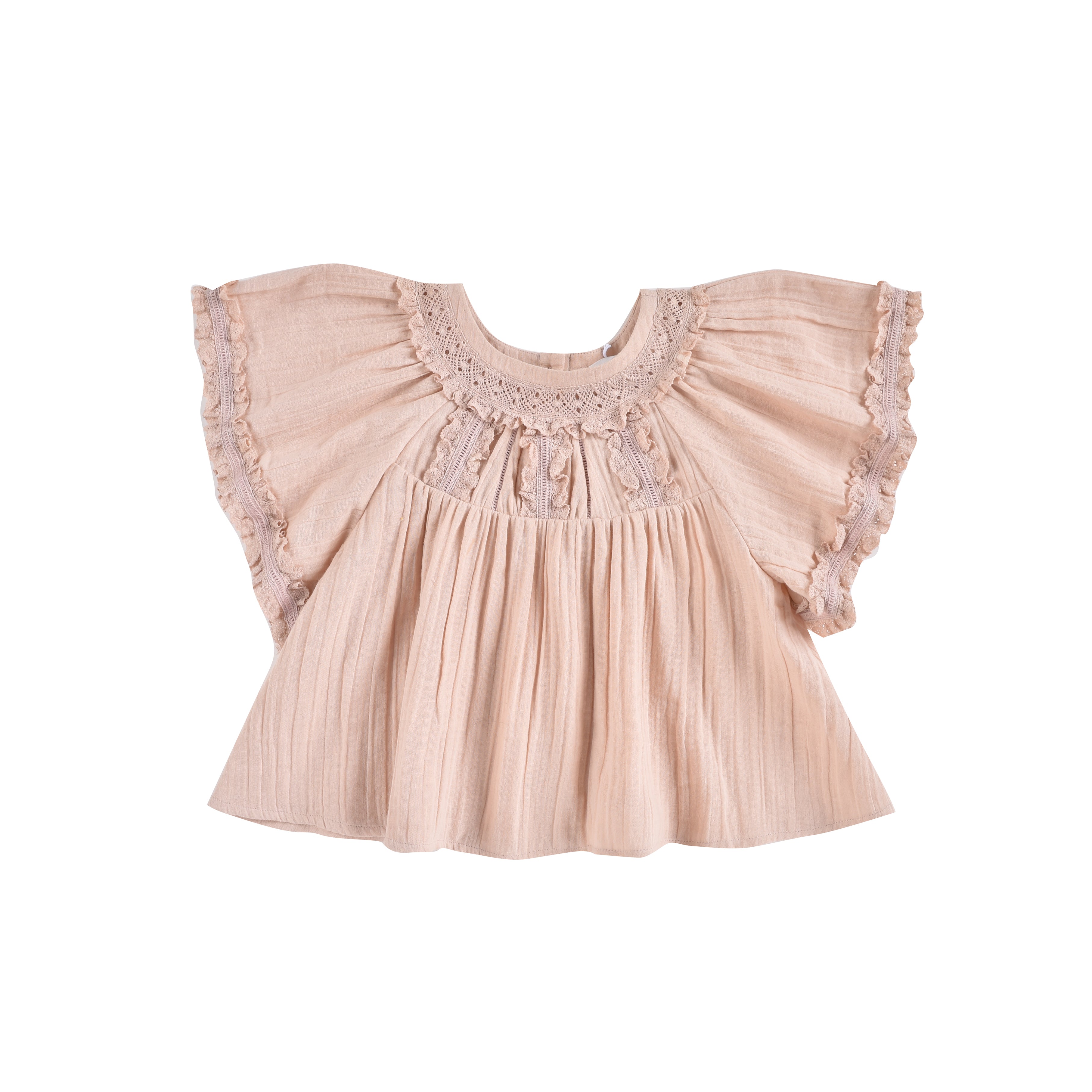 Girls Pink Cotton Tops
