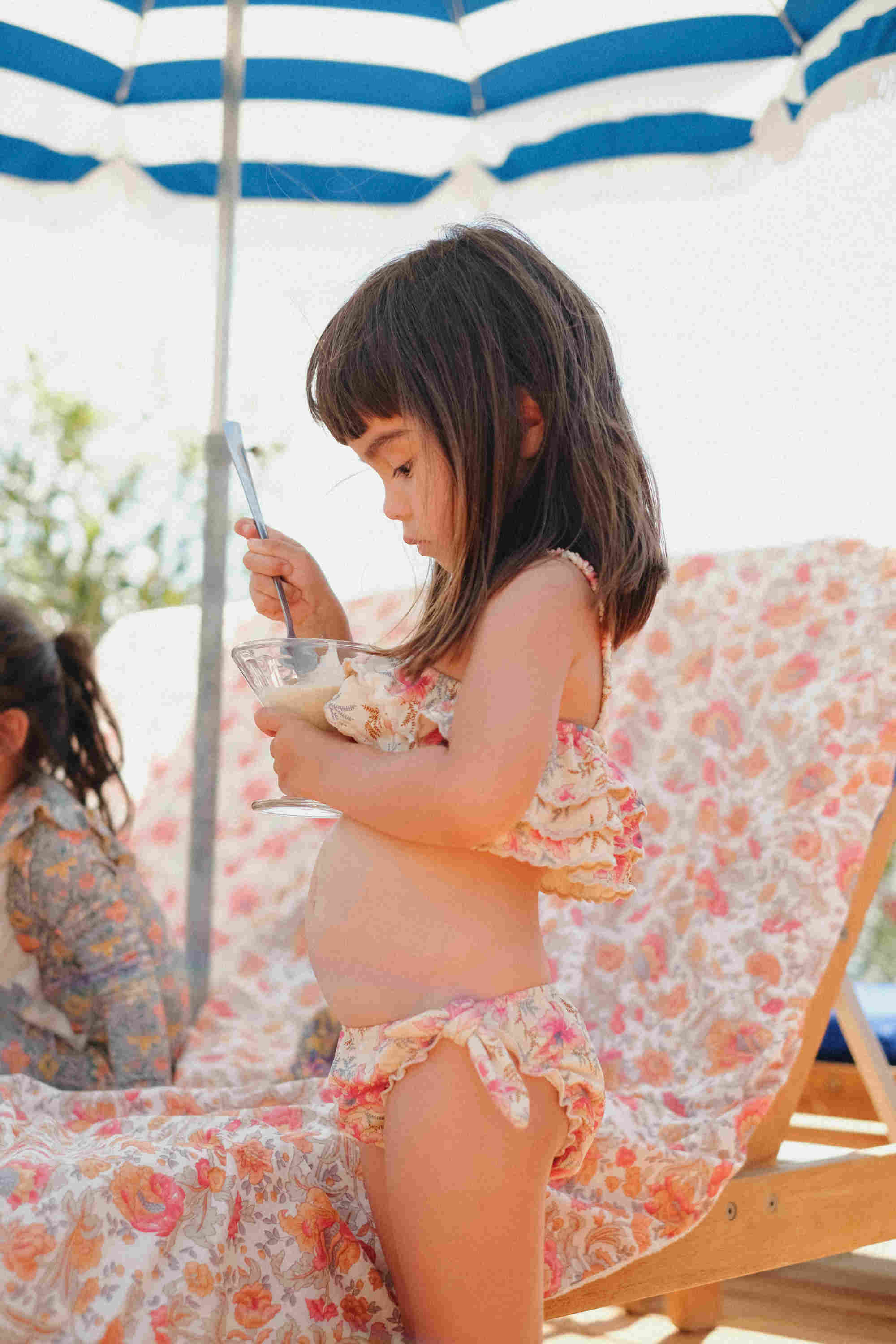 Girls Flowers Swimsuit