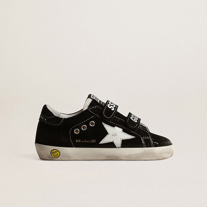 Boys & Girls Black Logo Shoes