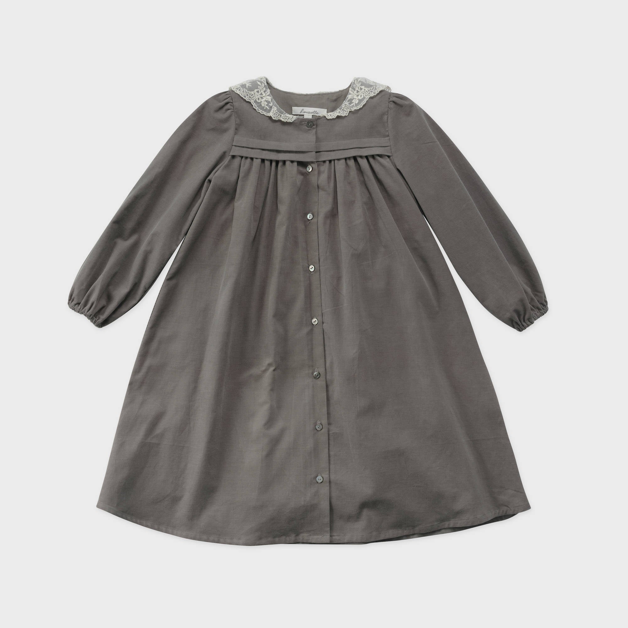 Girls Grey Cotton Dress