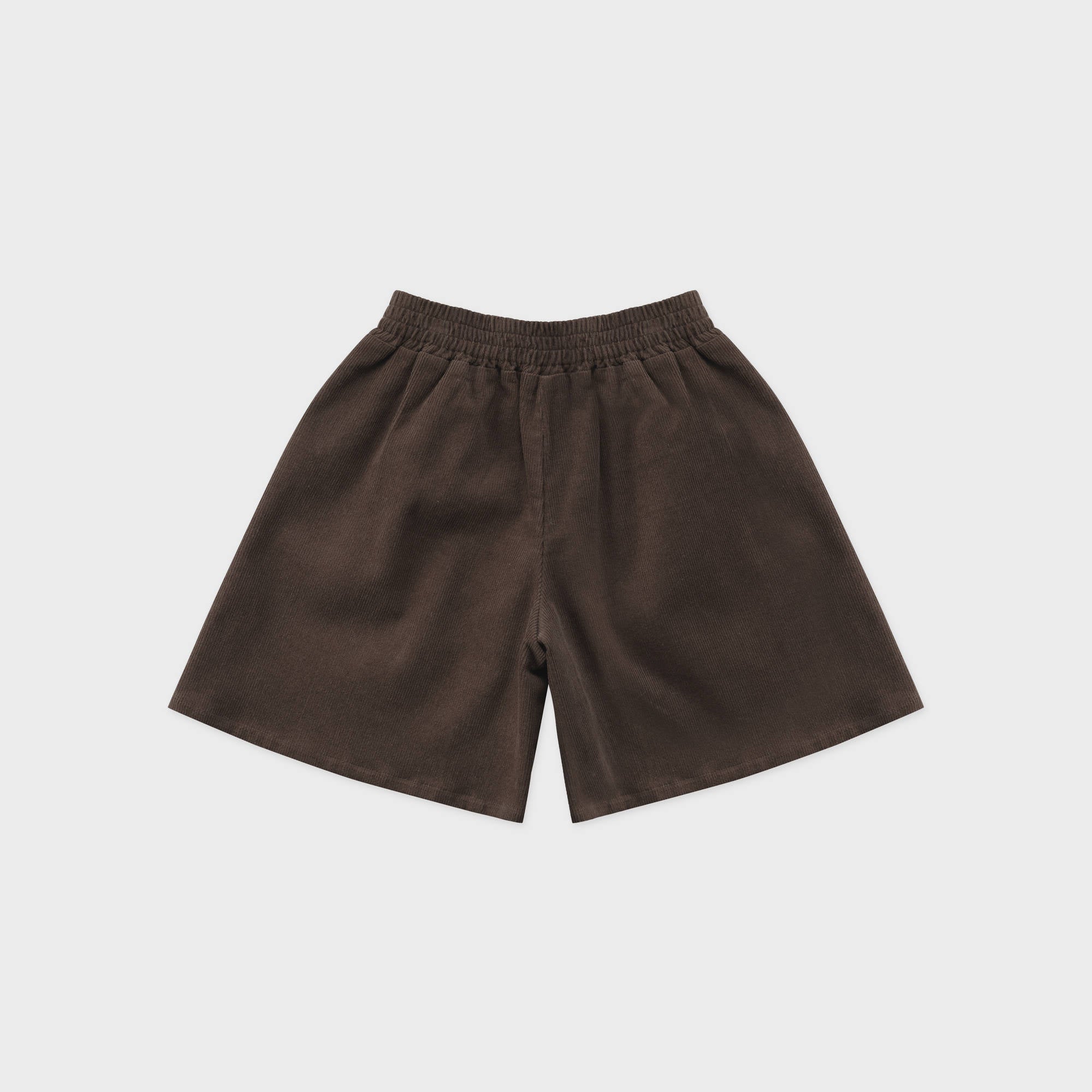 Girls Dark Brown Embroidered Shorts