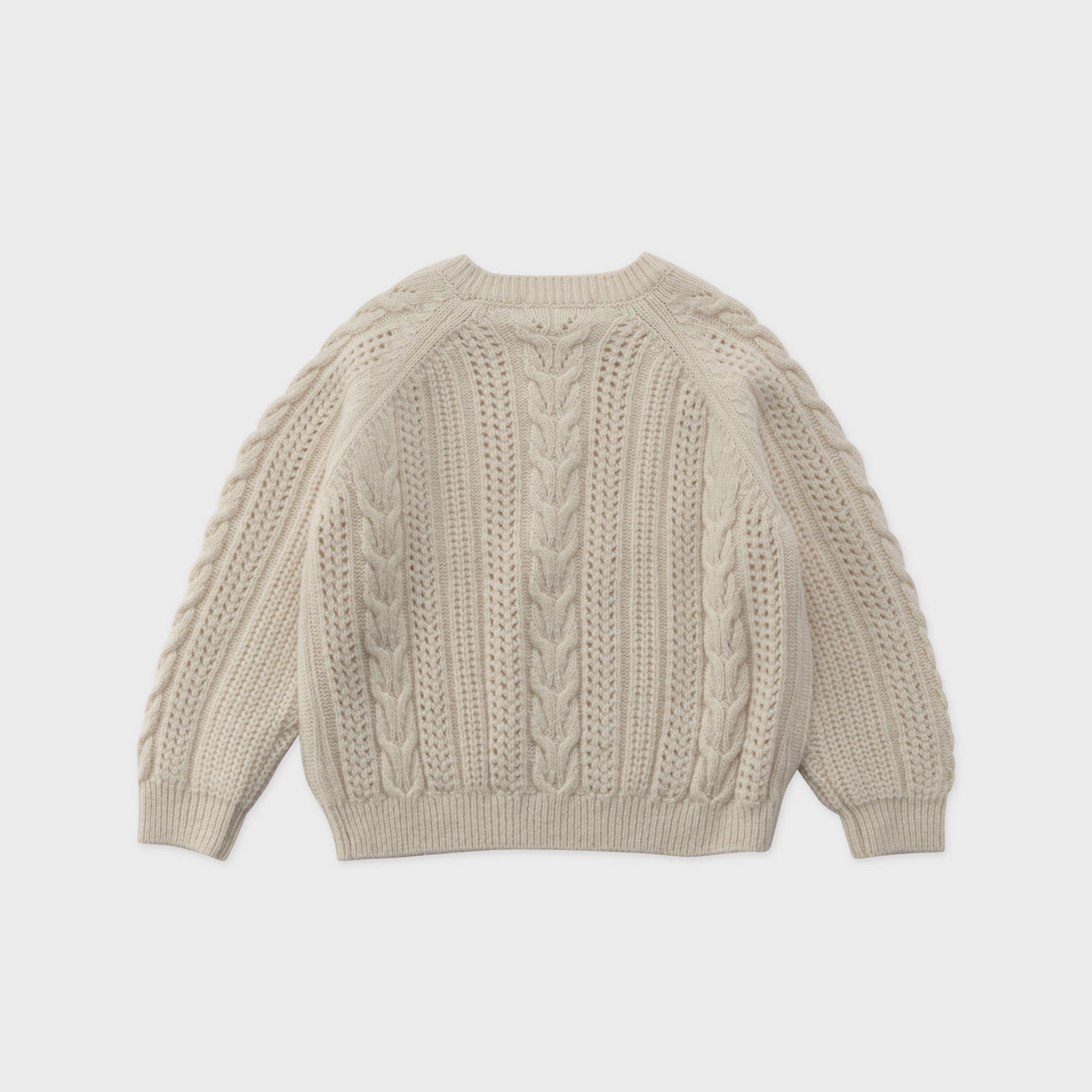 Girls Beige Wool Sweater