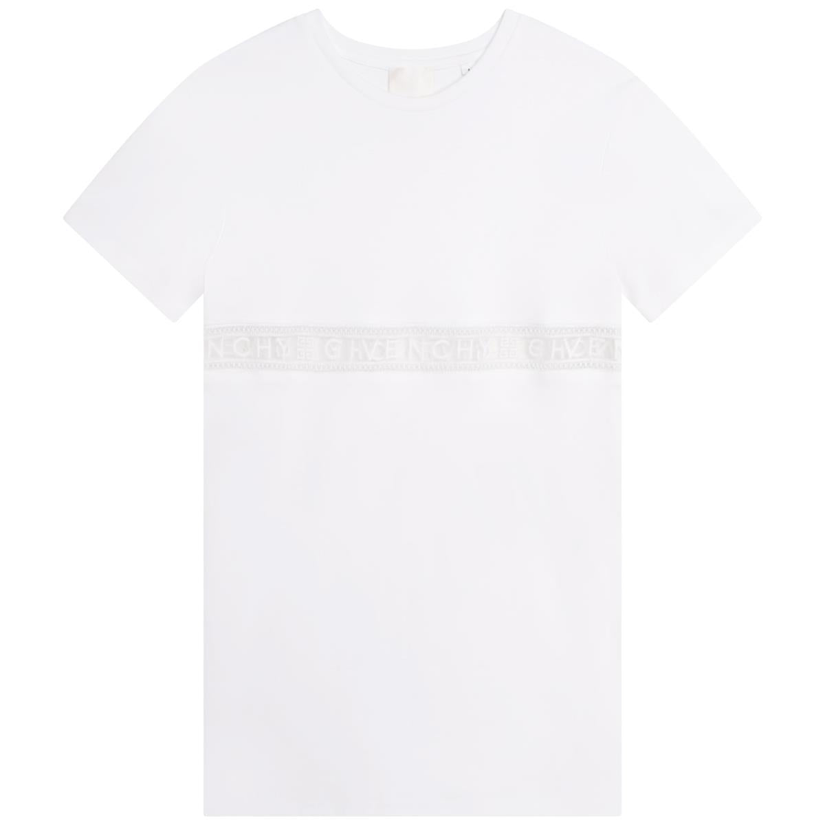 Girls White Logo Dress
