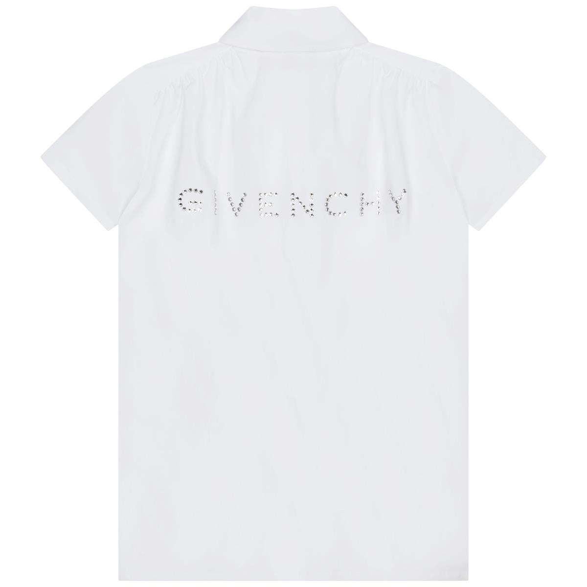 Girls White Zip-Up Dress