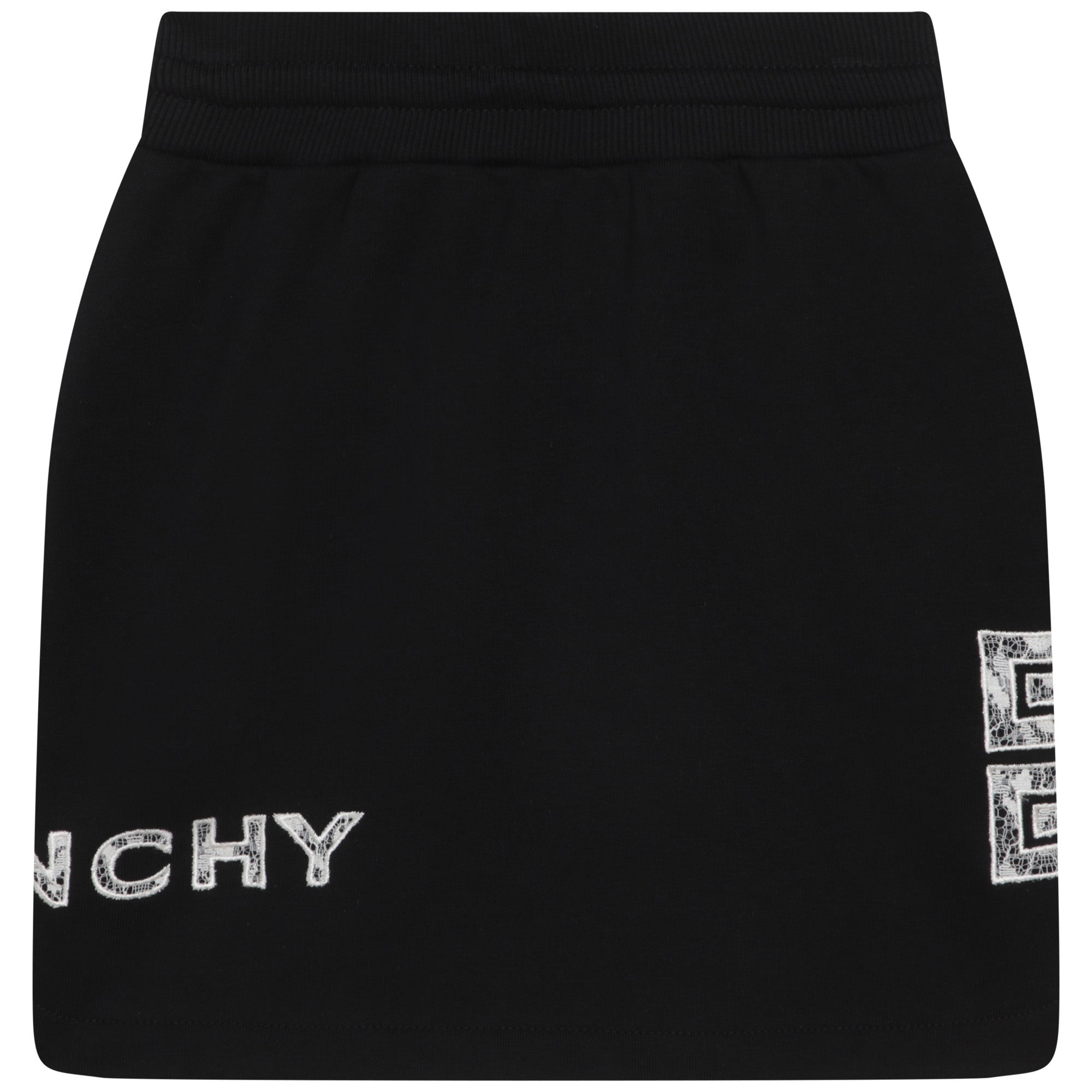 Girls Black Cotton Skirts