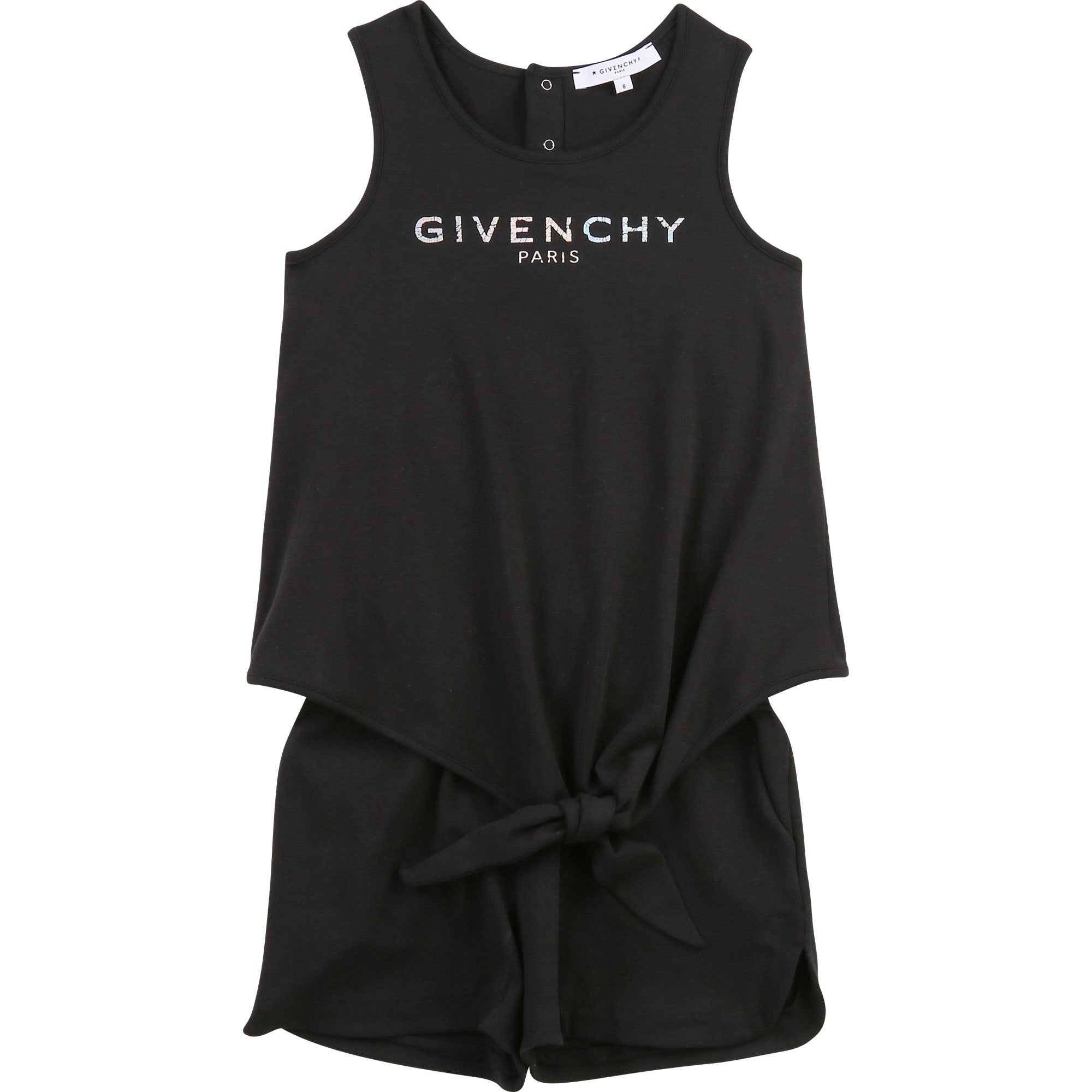 Girls Black Logo Cotton Set