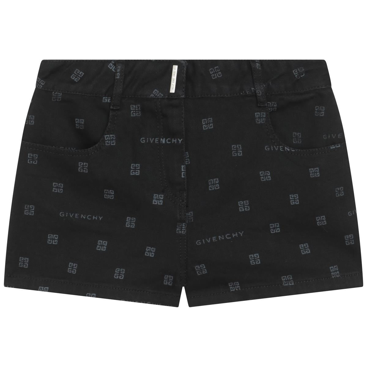 Girls Black Logo Shorts