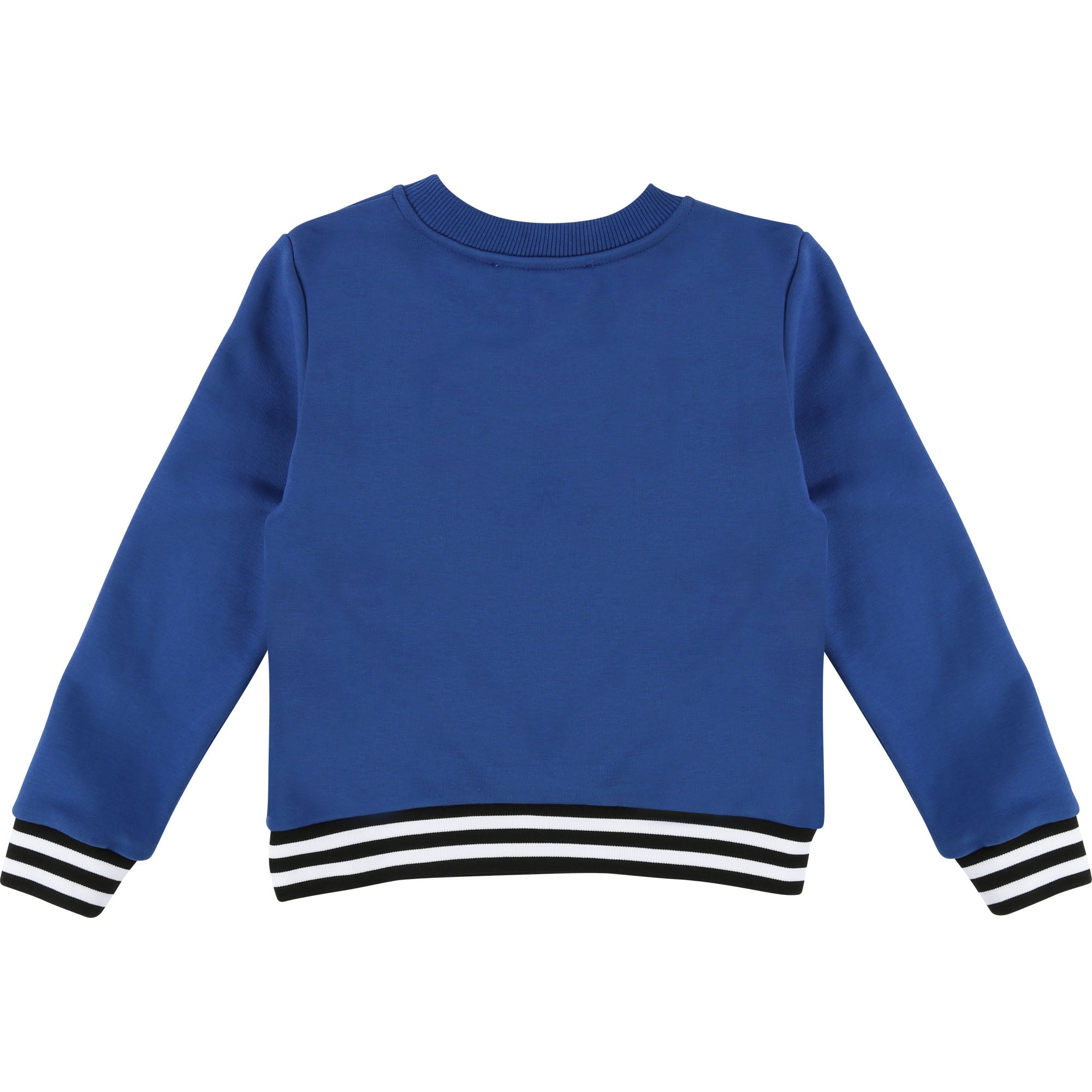 Girls Blue Logo Cotton Sweatshirt