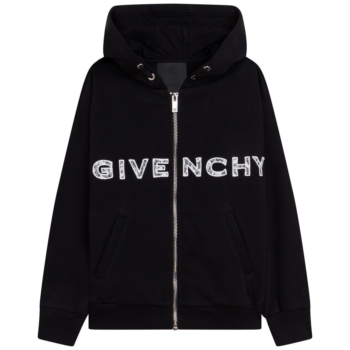Boys & Girls Black Hooded Jacket