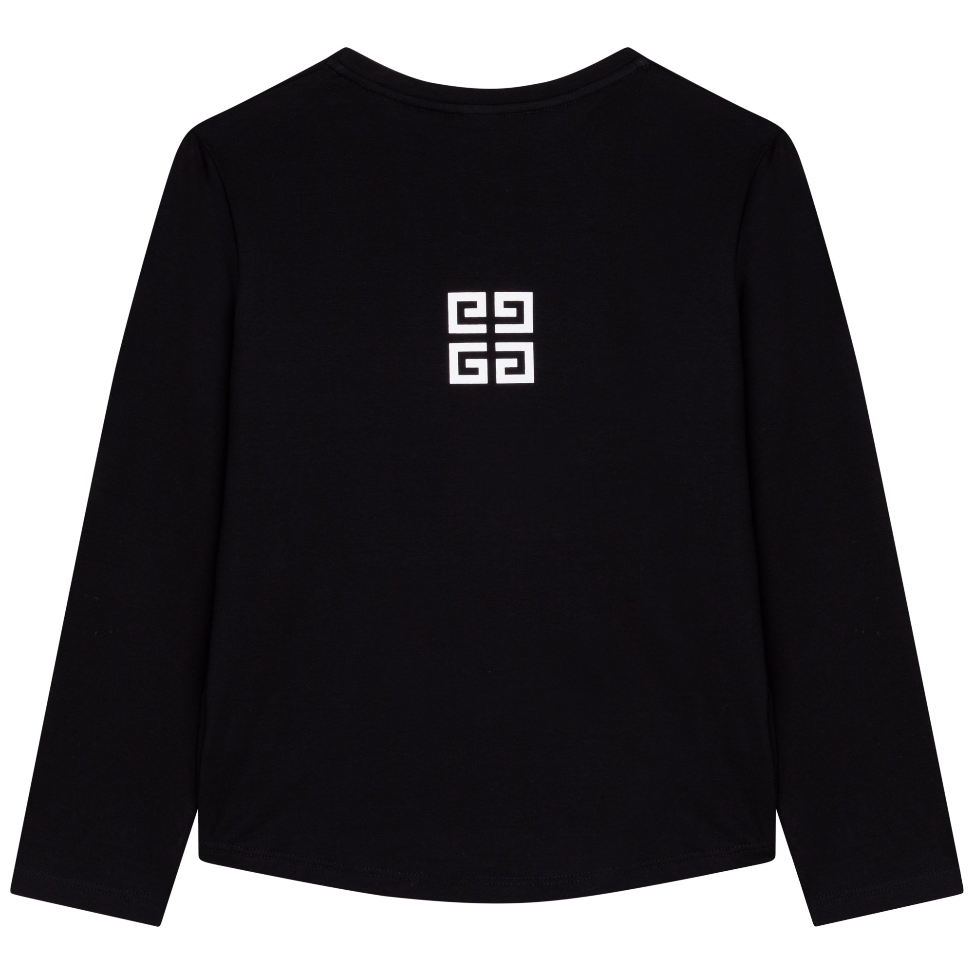 Girls Black Logo Cotton T-Shirt