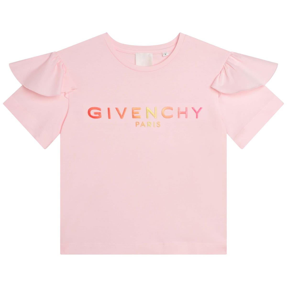 Girls Pink Logo Cotton T-Shirt