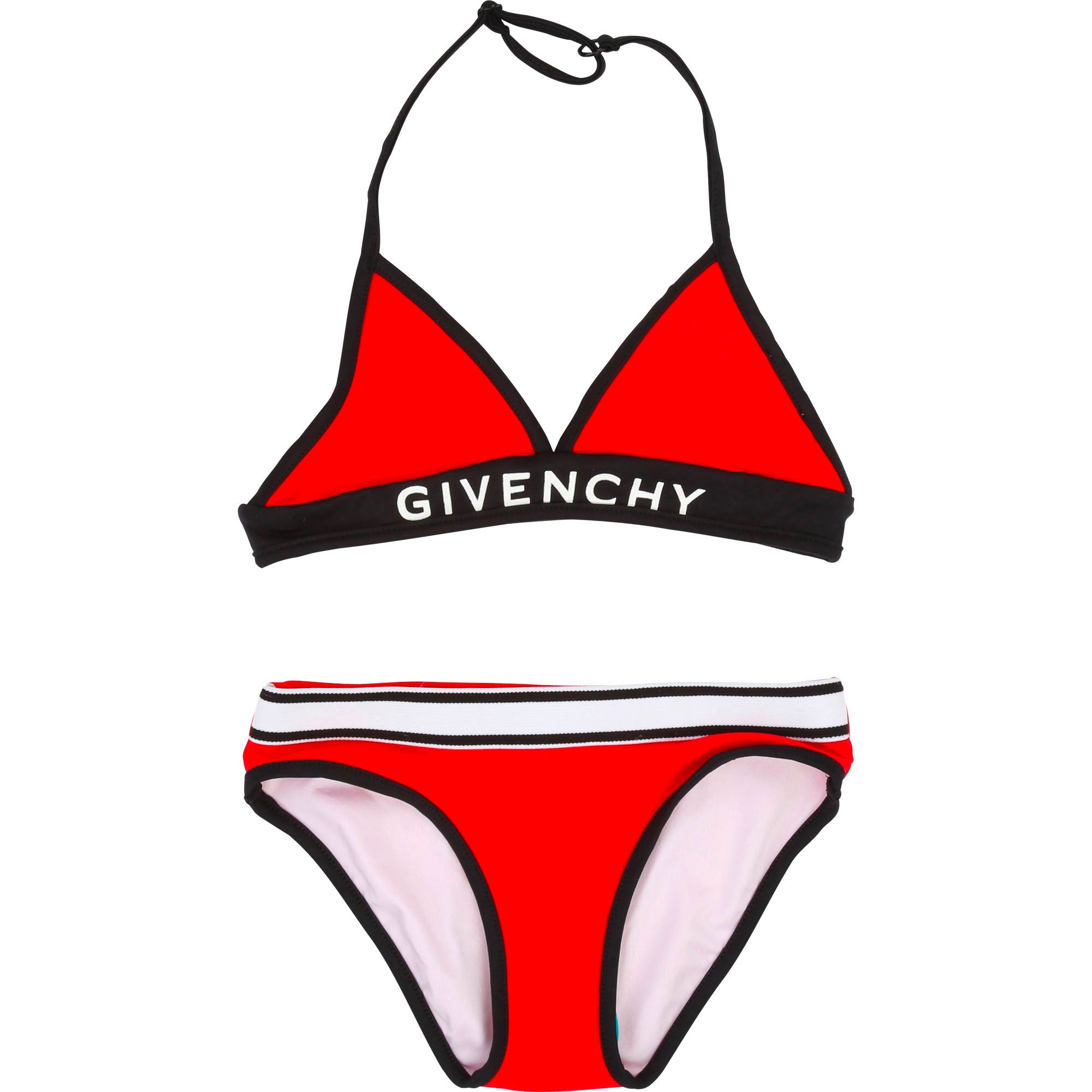 Girls Red Logo Swimsuit