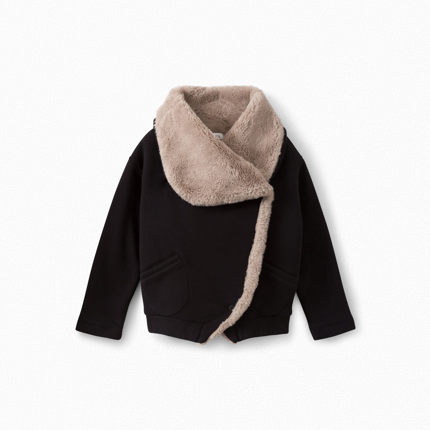 Boys & Girls Black Fur Coat