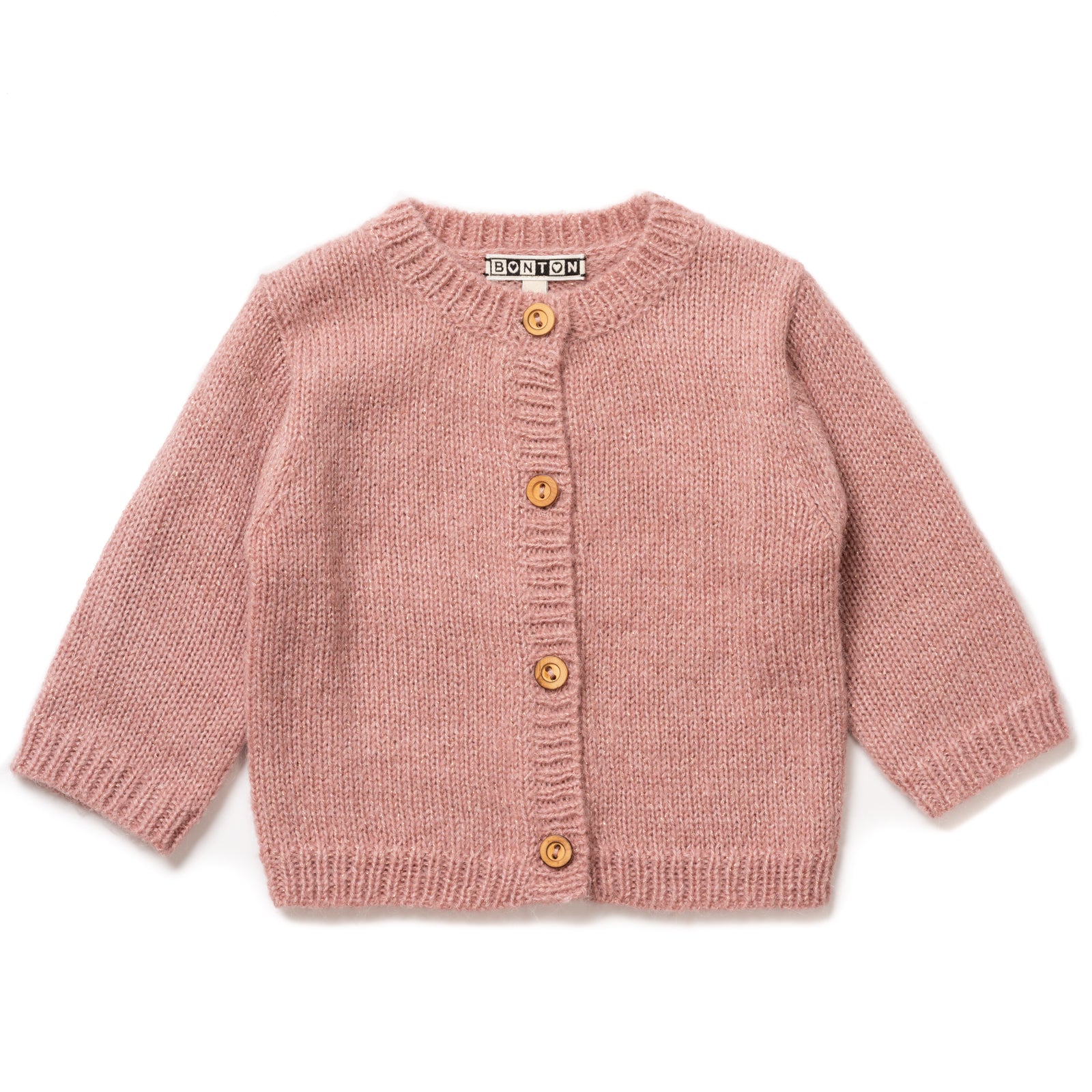 Baby Boys & Girls Pink Velvet Cardigan