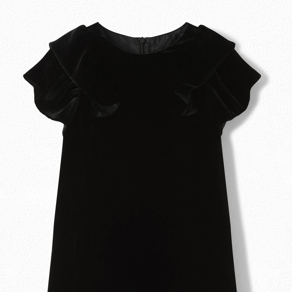 Girls Black Velvet Dress