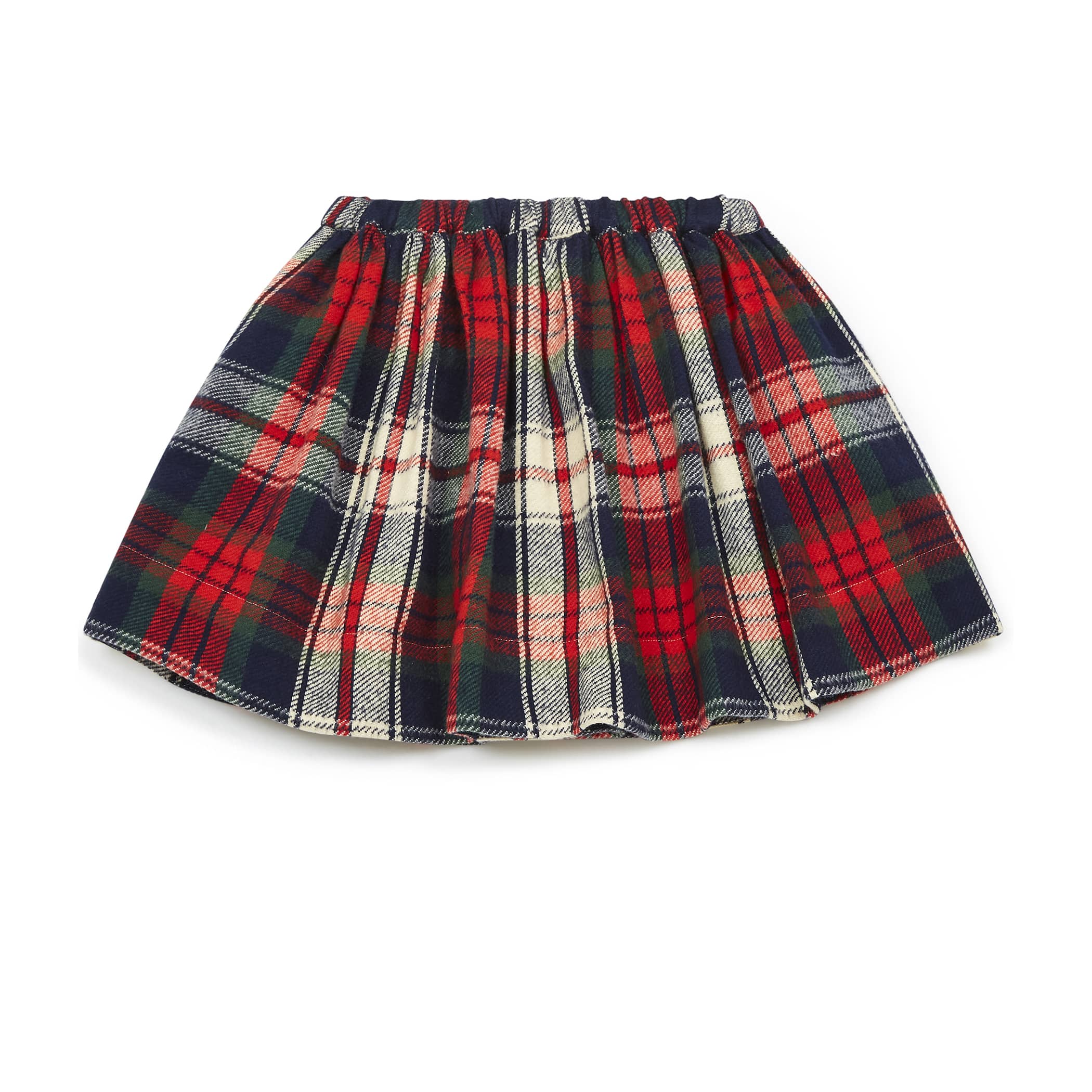 Girls Red Check Cotton Skirt