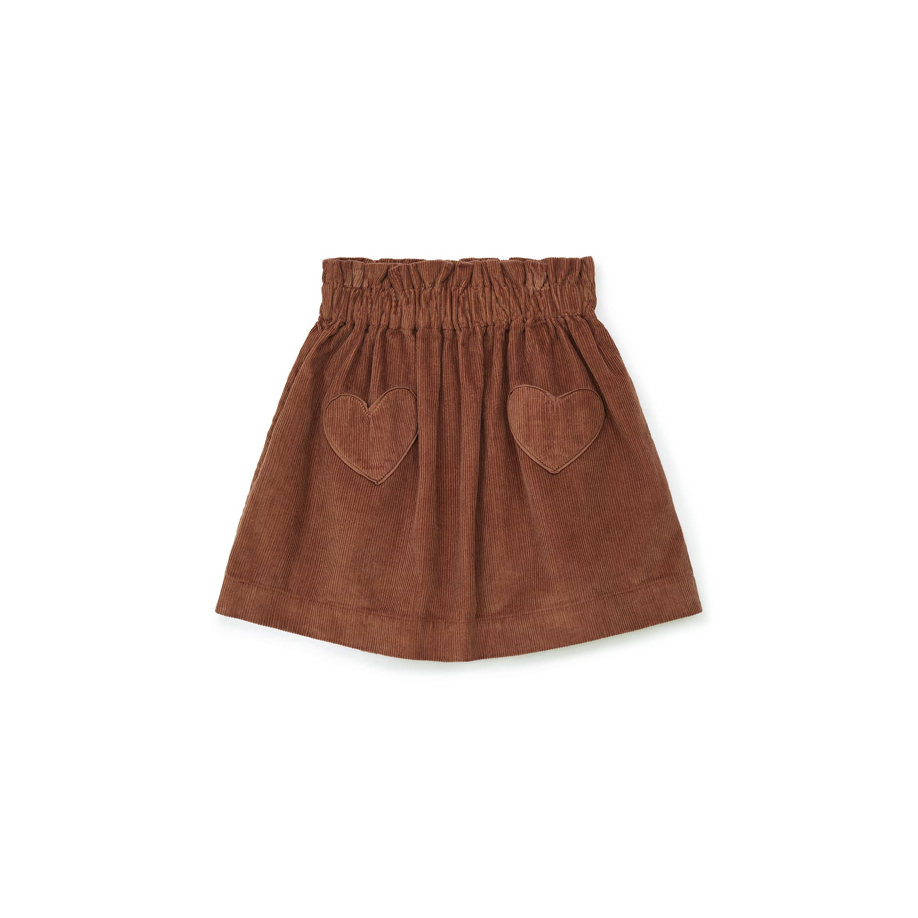 Girls Caramel Velvet Skirt