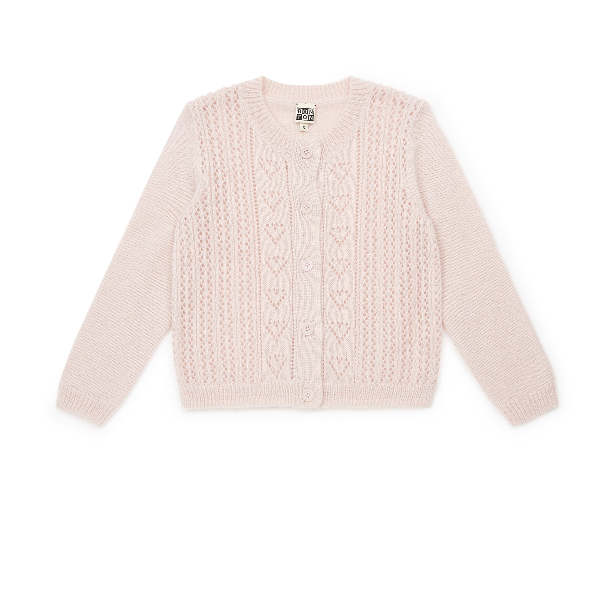Girls Pink Knit Cardigan