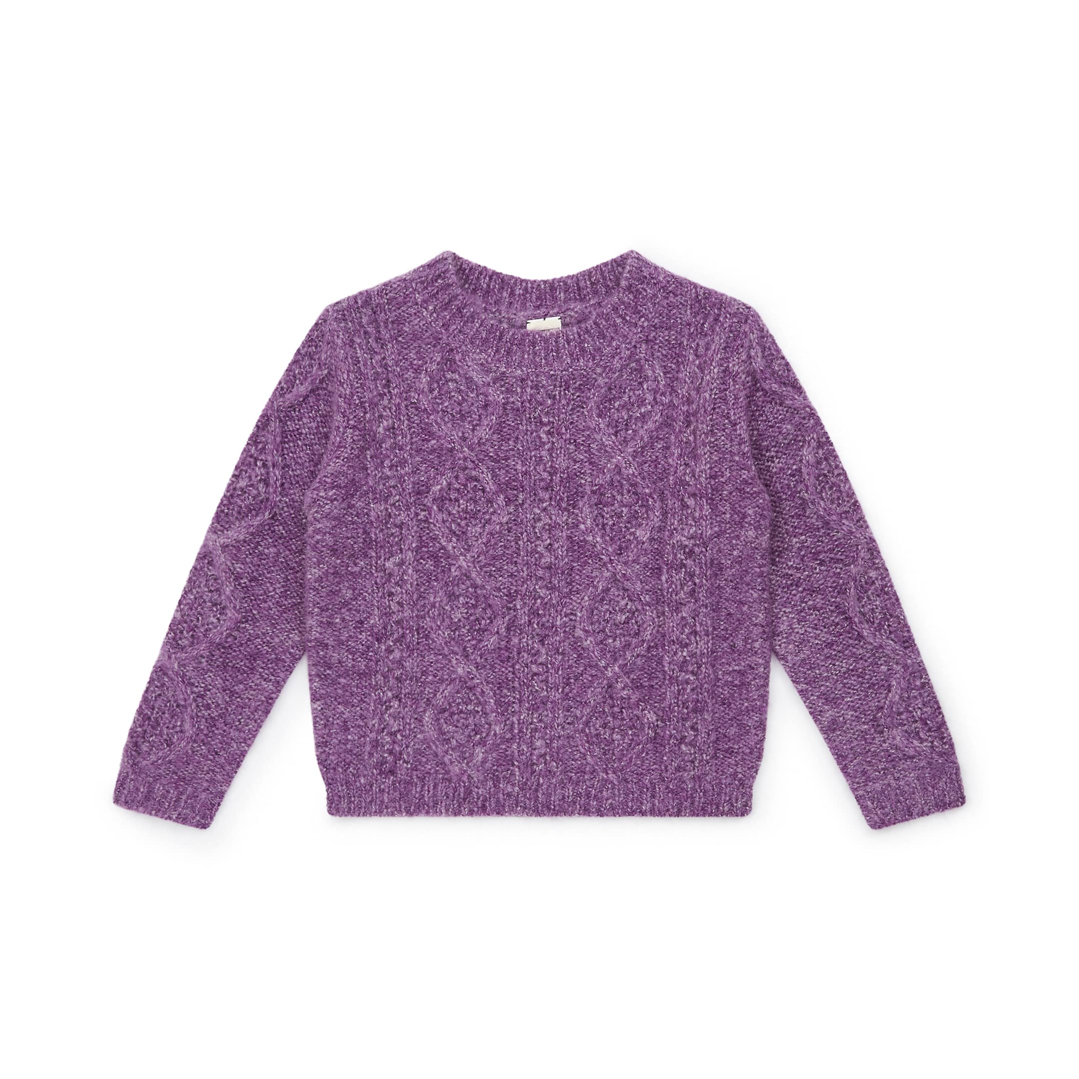 Girls Purple Knit Sweater