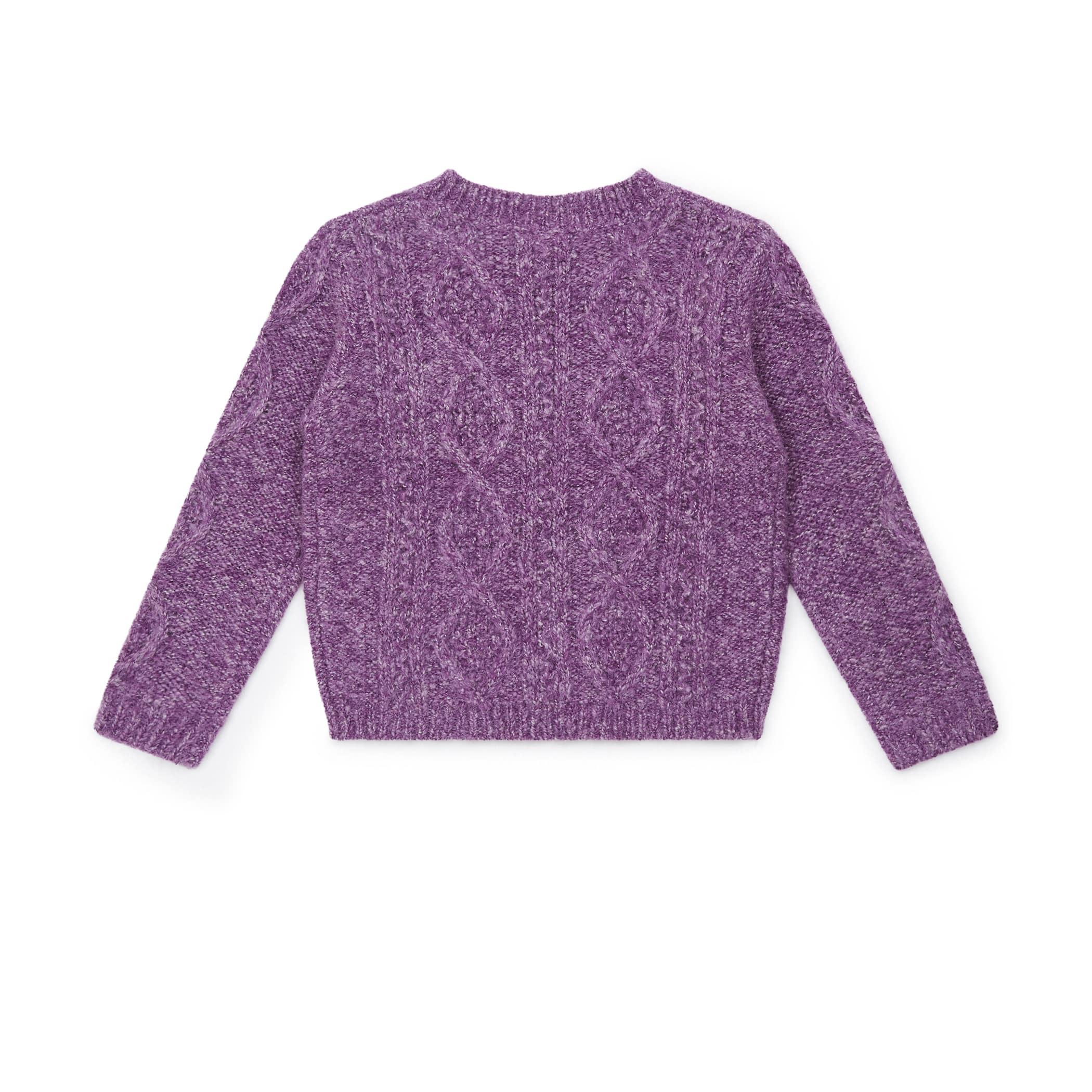 Girls Purple Knit Sweater