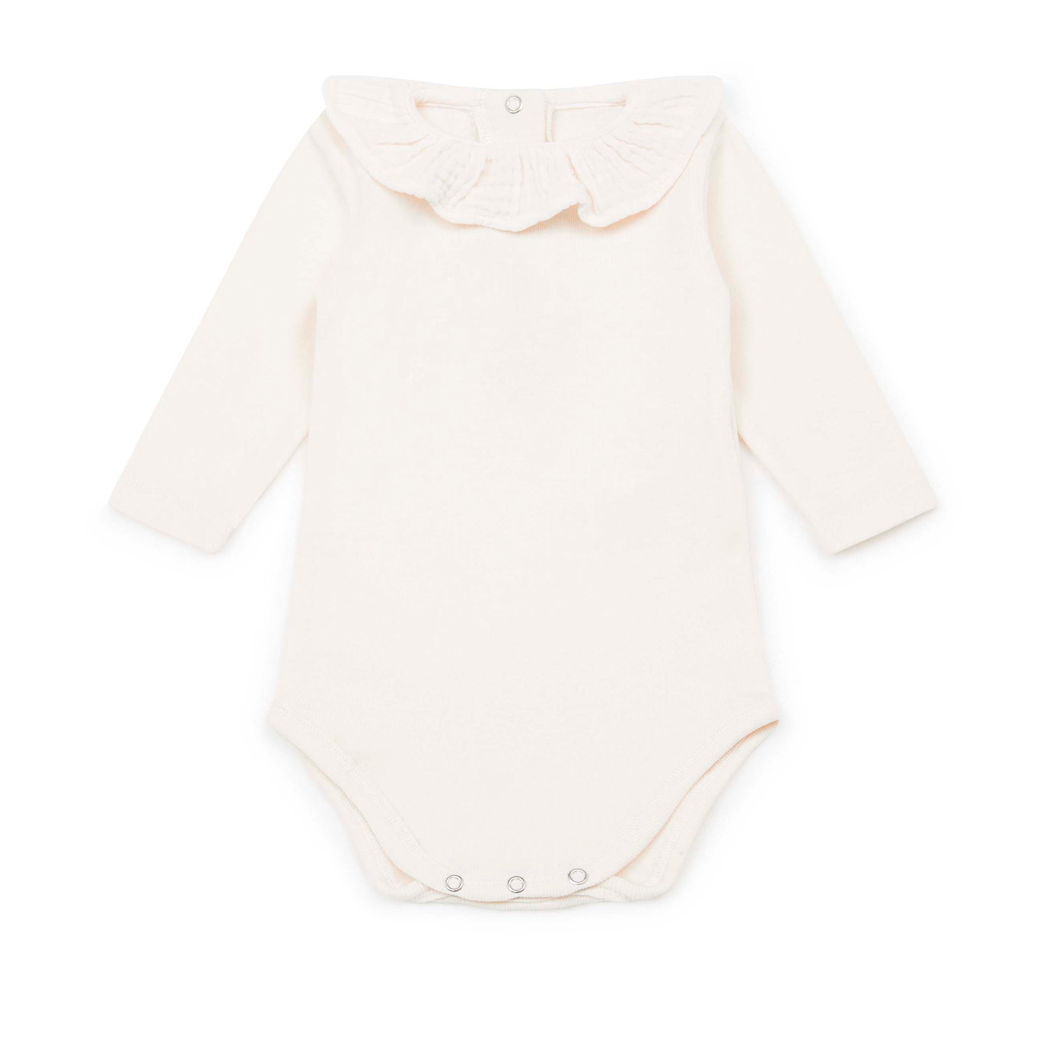 Baby Girls Light Pink Cotton Babysuit