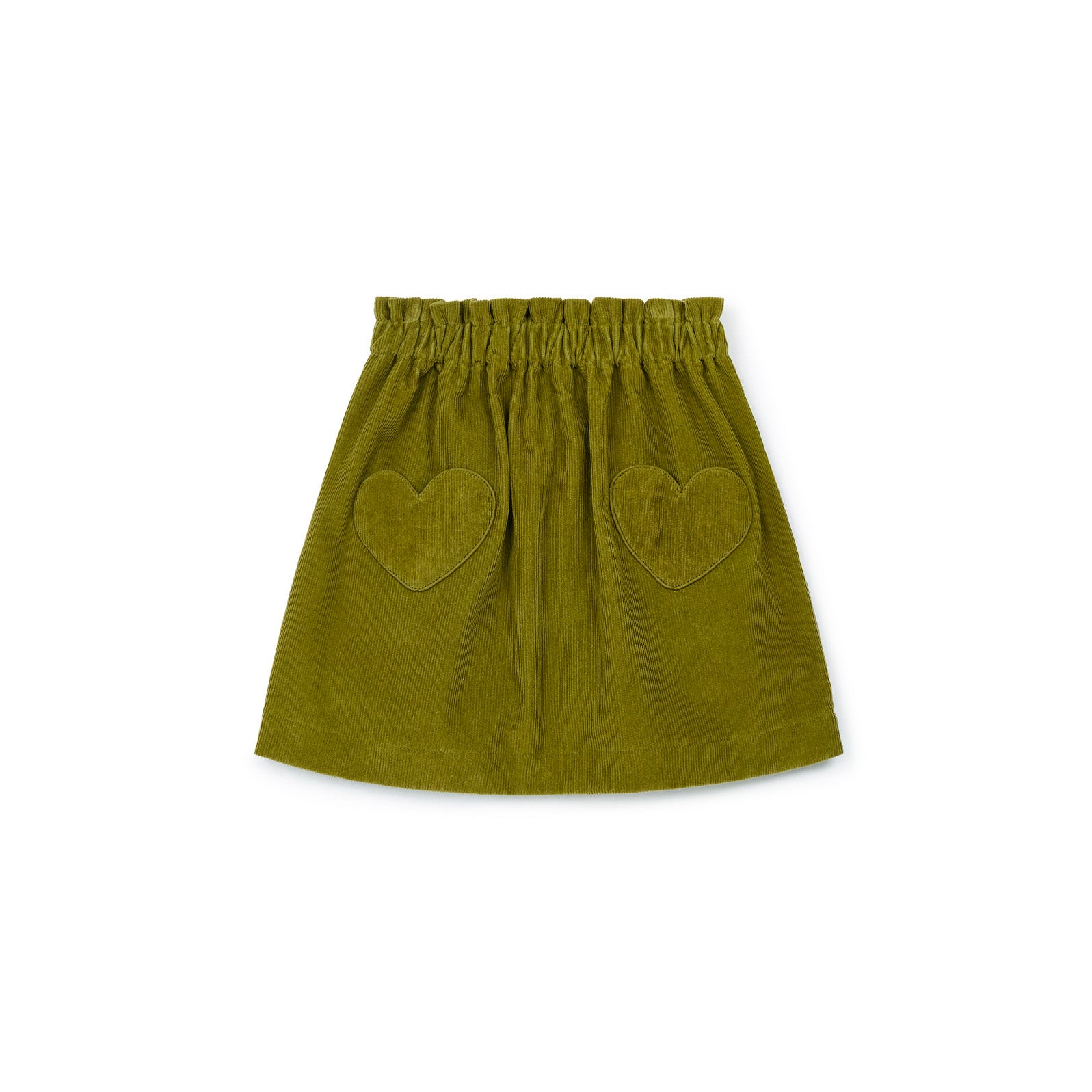 Girls Green Corduroy Skirt