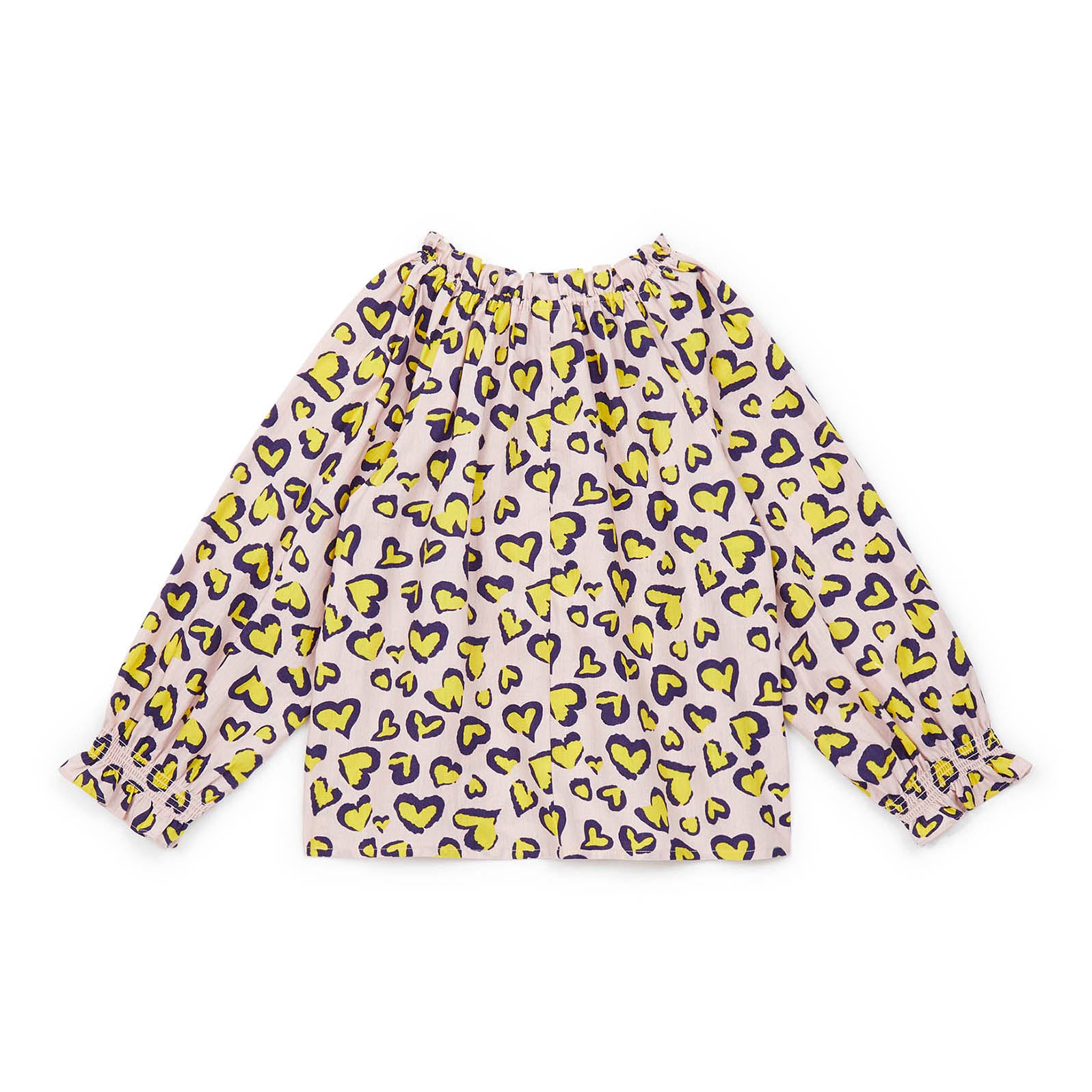 Girls Pink Heart Cotton Top