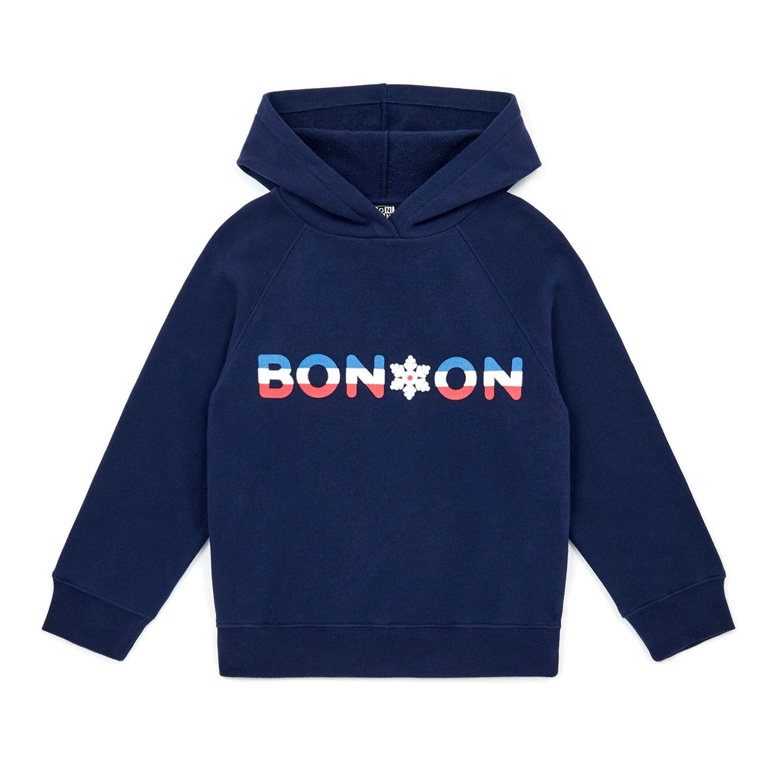 Boys Navy Logo Hooded Sweatshirt
