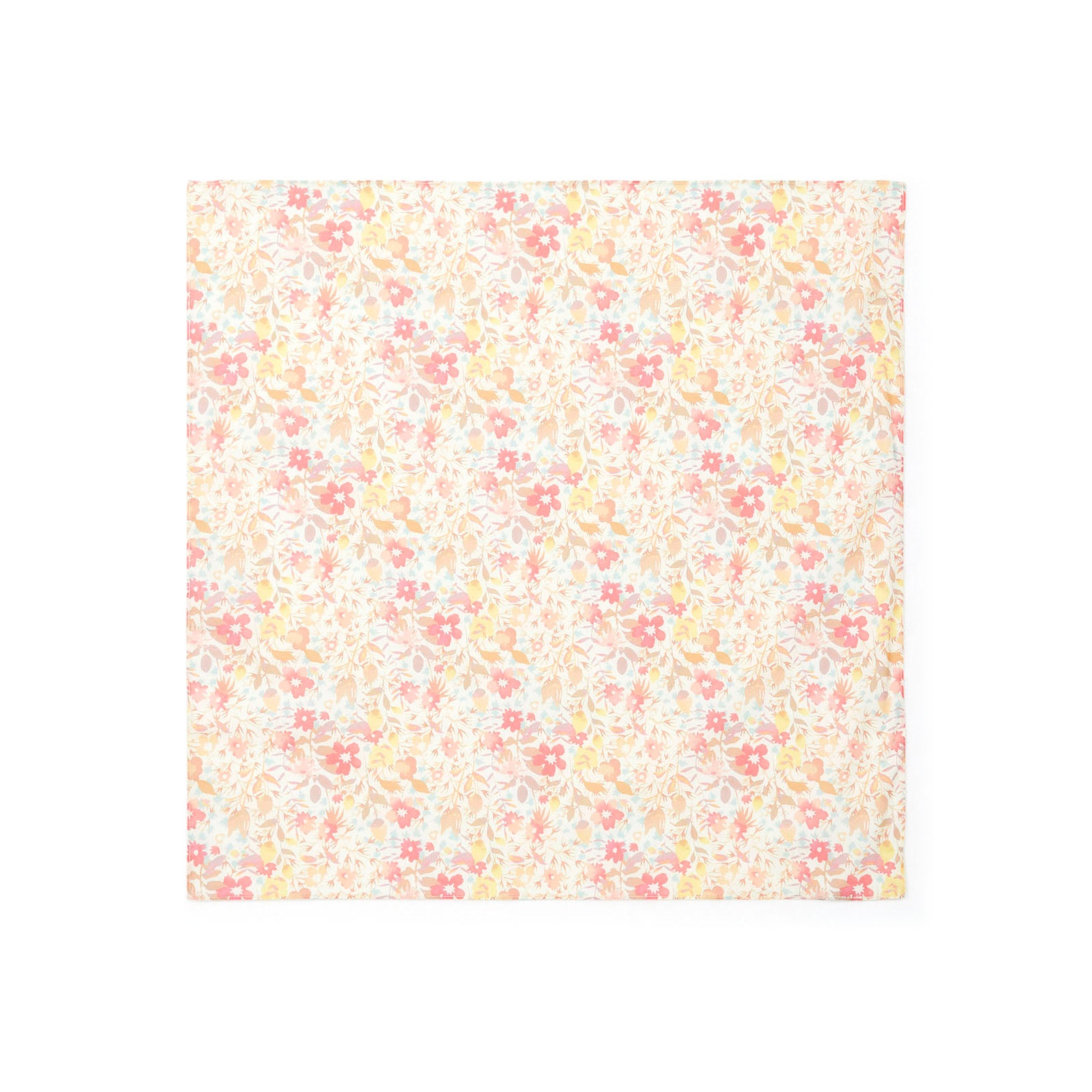 Girls Pink Floral Cotton Scarf