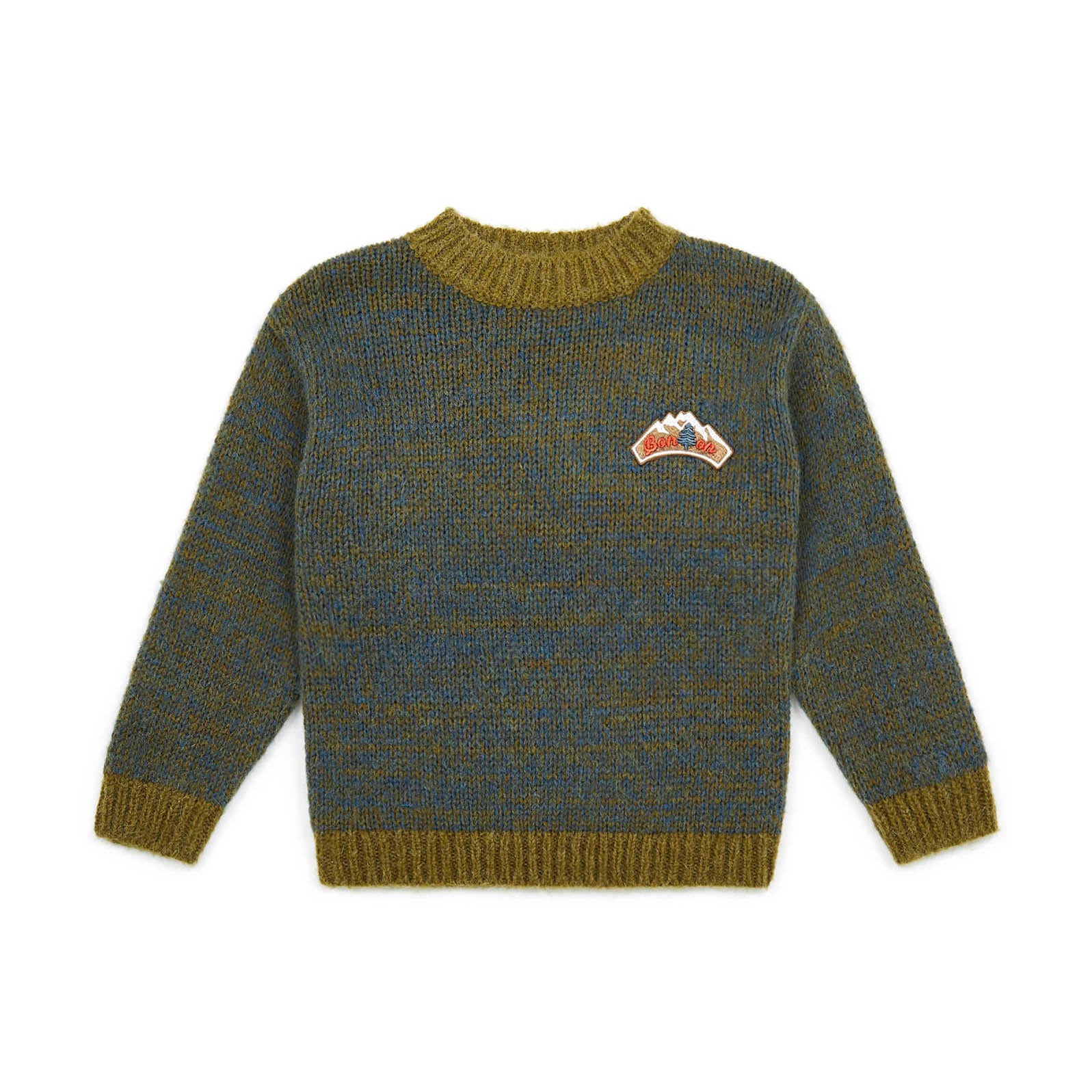 Boys Green Logo Sweater