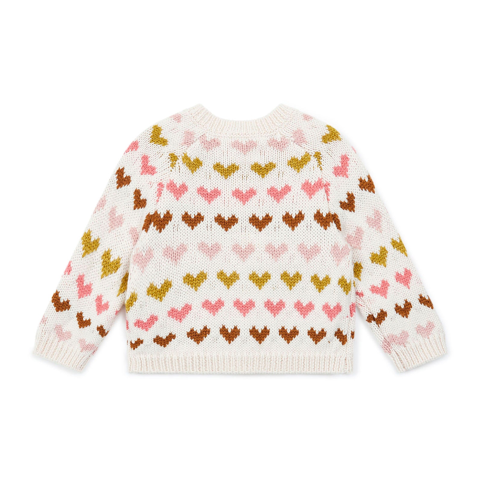 Baby Boys & Girls White Heart Cardigan