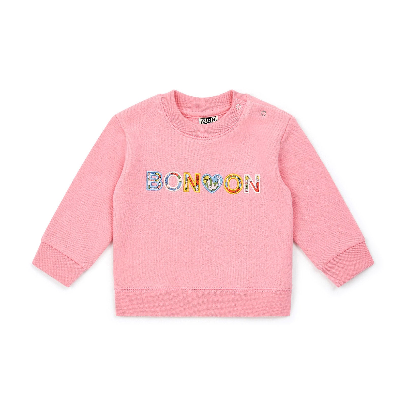 Baby Girls Pink Logo Cotton Sweatshirt