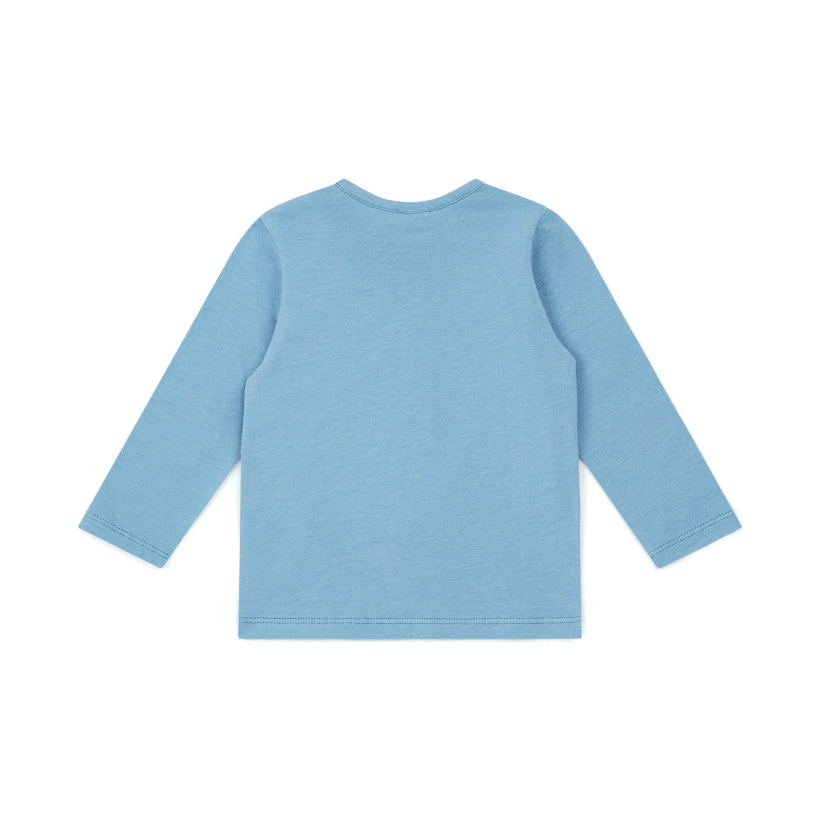 Baby Boys Blue Printed Cotton T-Shirt