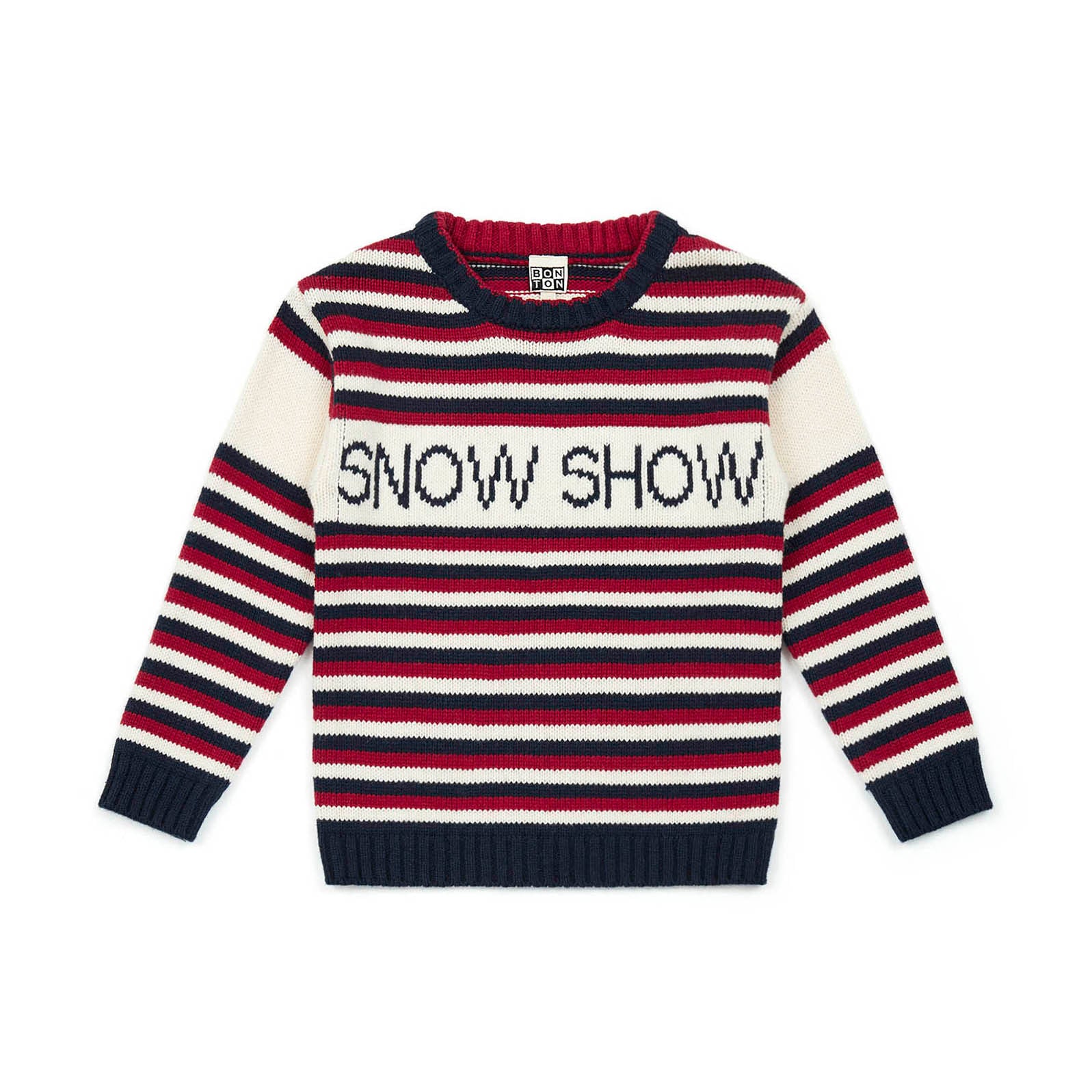 Boys Red Stripes Sweater