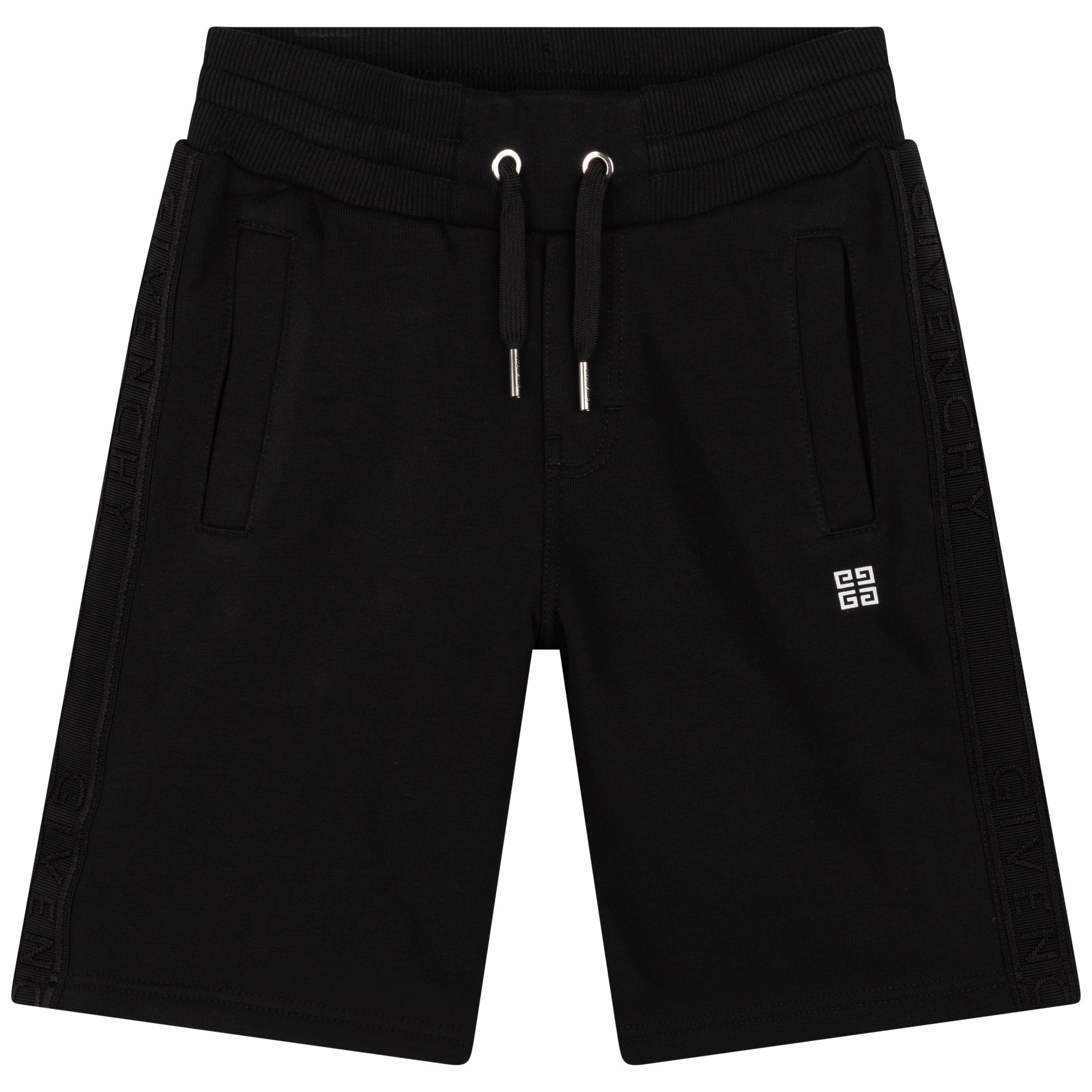 Boys Black Cotton Shorts