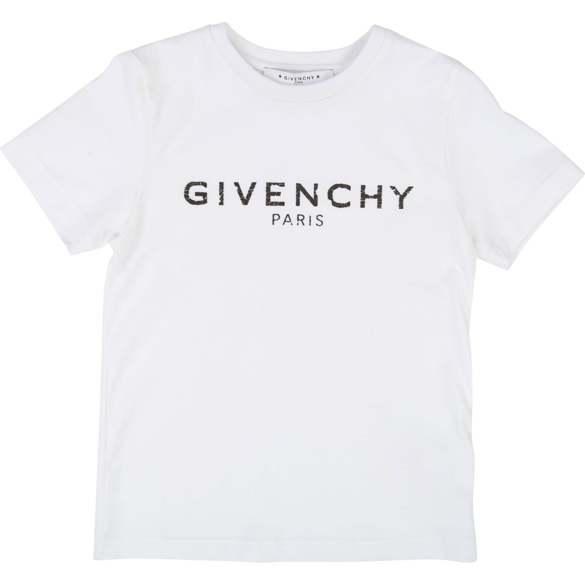 Boys White Logo Cotton T-shirt