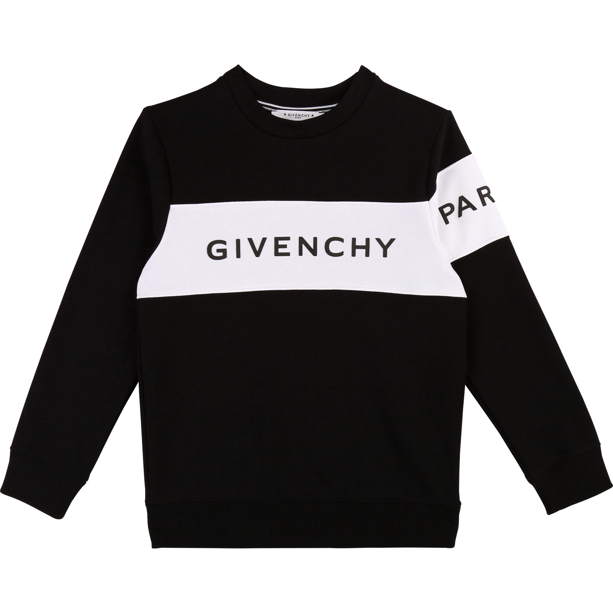Boys Black Logo Cotton Sweatshirt