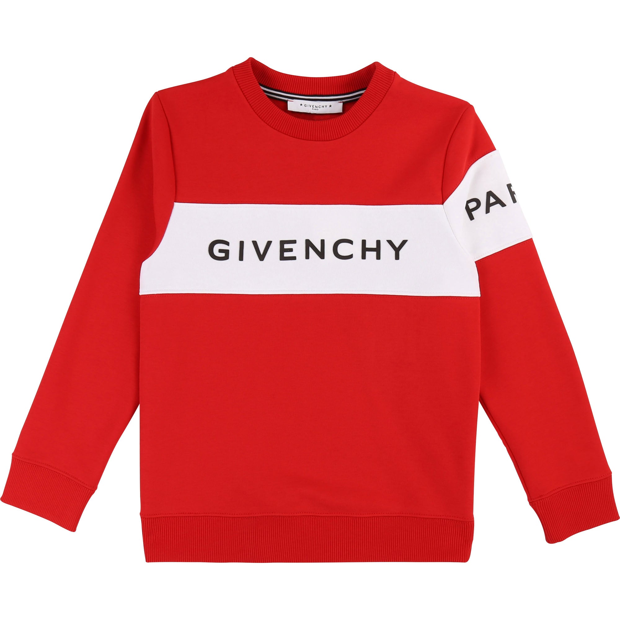 Boys Red Logo Cotton Sweatshirt