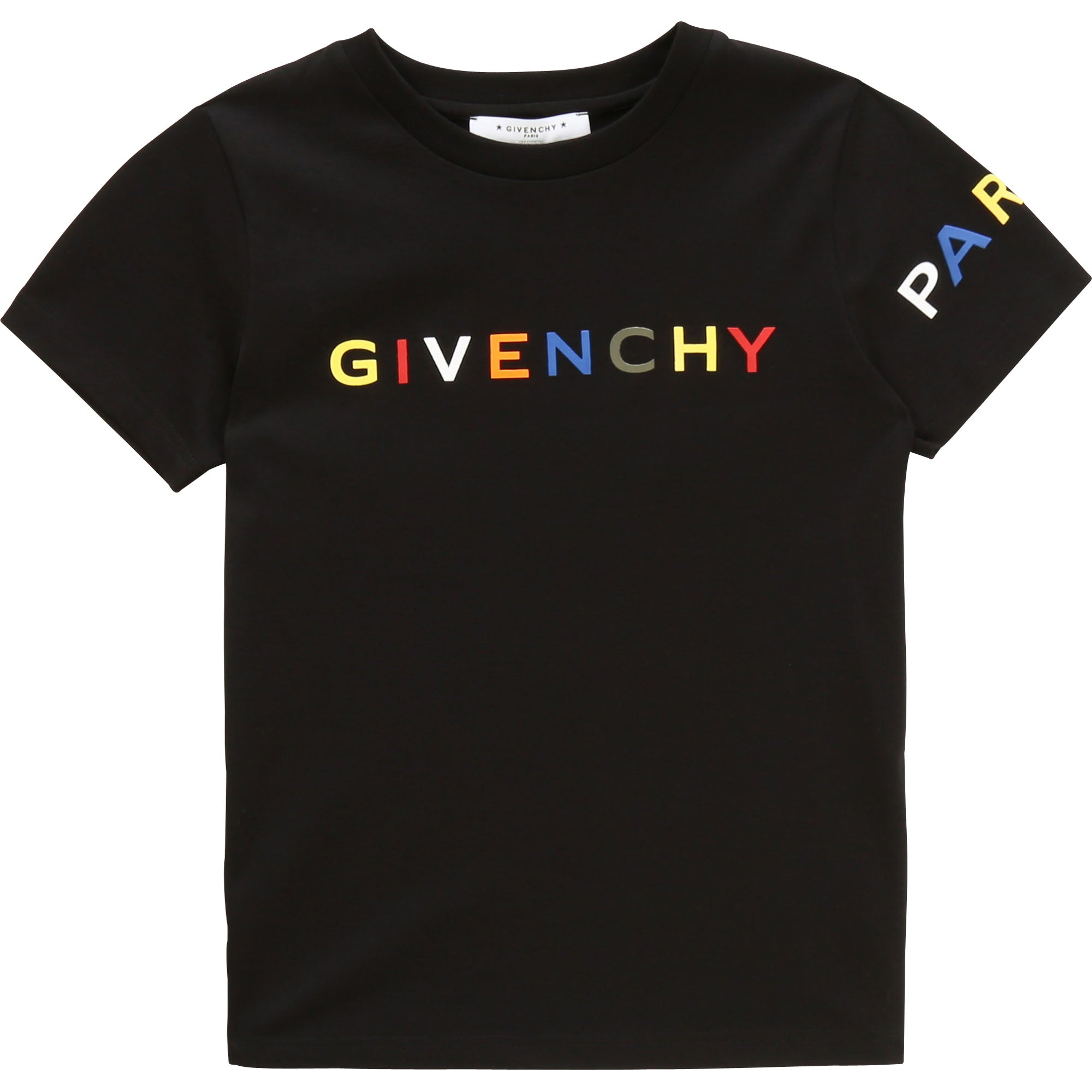 Boys Black Logo Cotton T-shirt